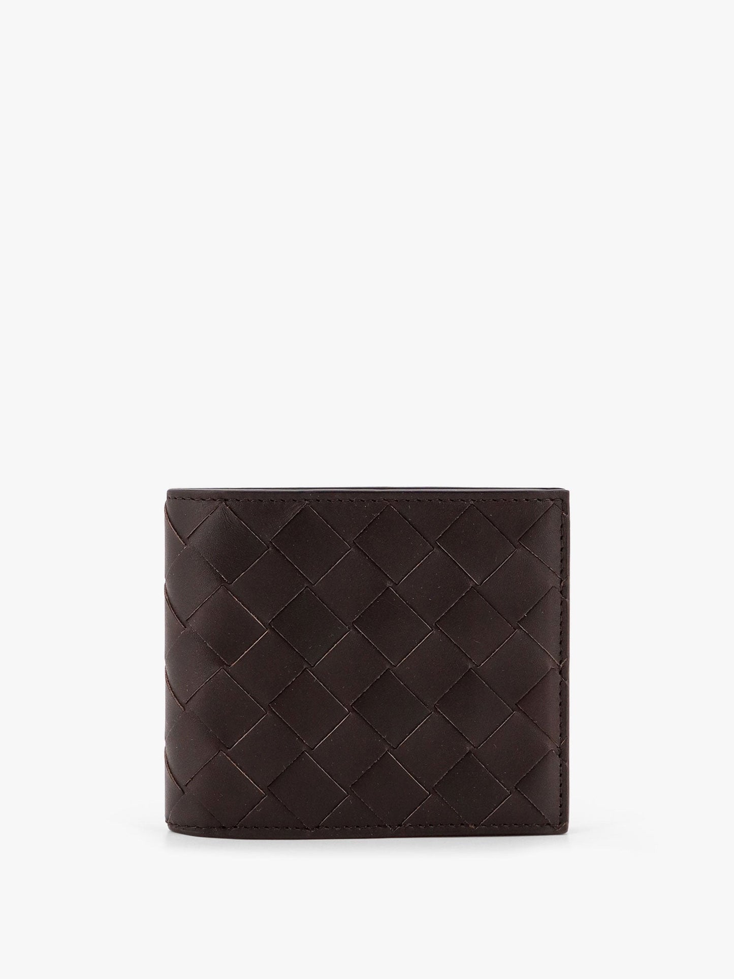Bottega Veneta Men Leather Walllet With Intrecciato Motif