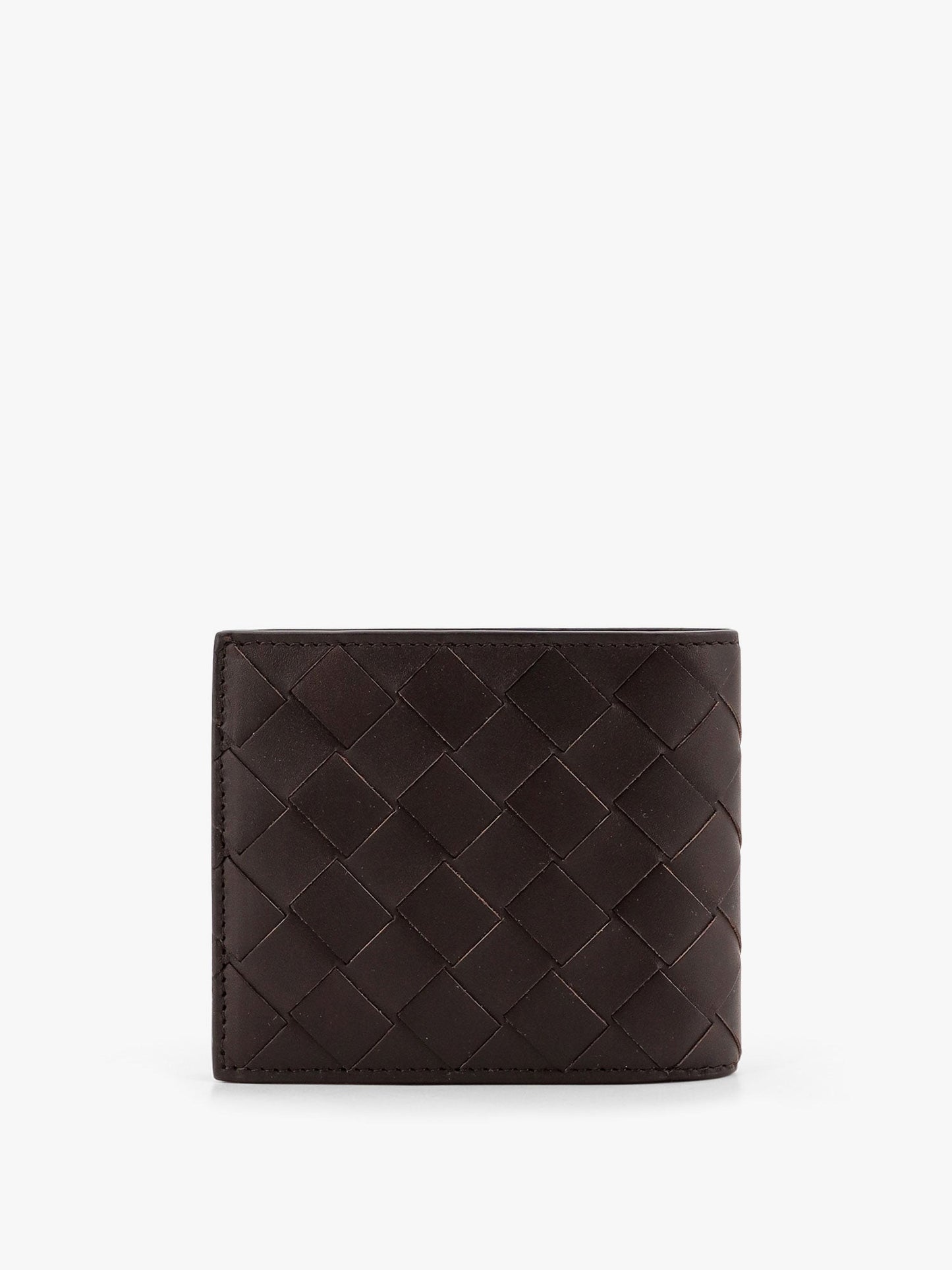 Bottega Veneta Men Leather Walllet With Intrecciato Motif