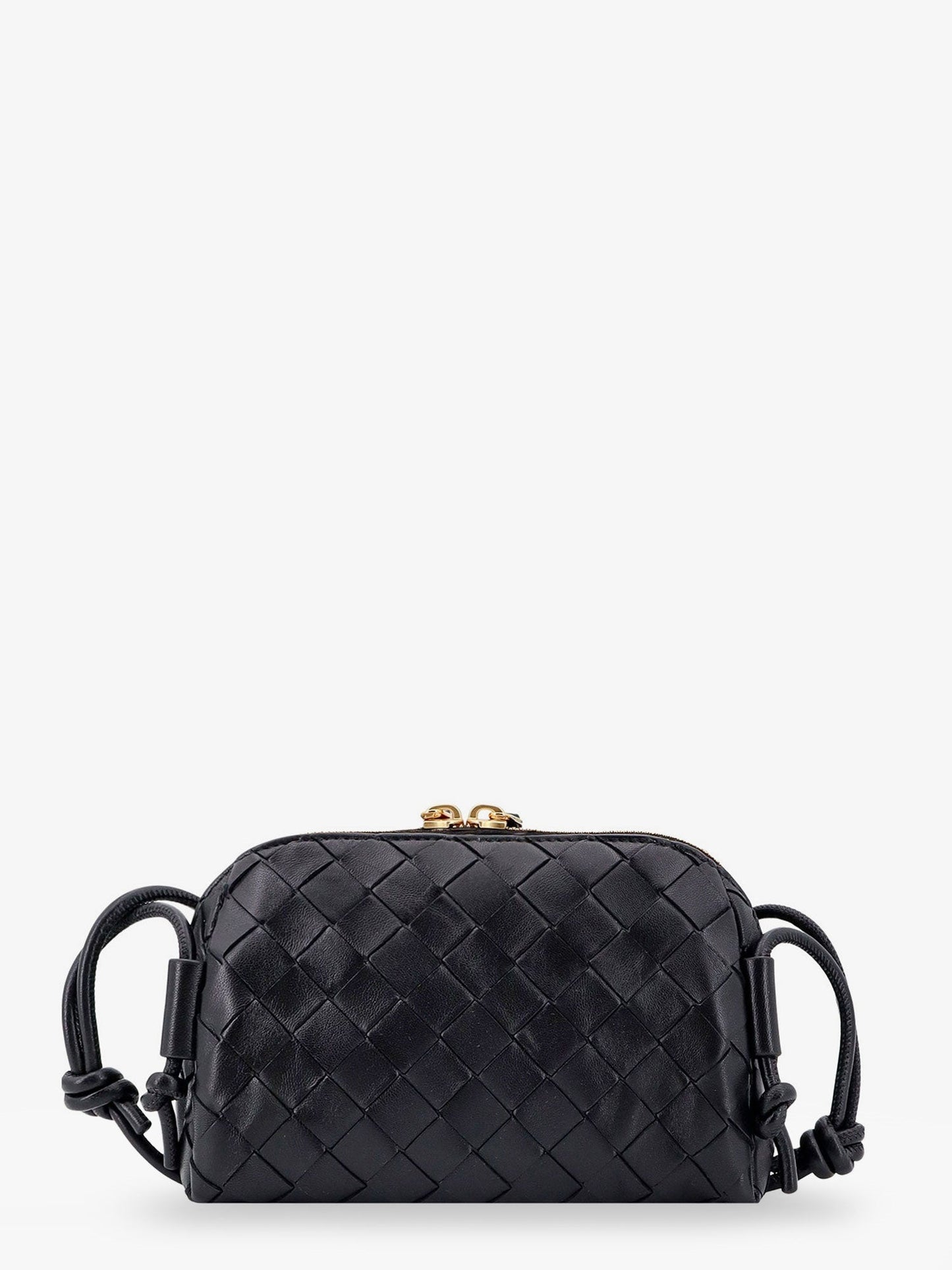 Bottega Veneta Women Concert Pouch Leather Crossbody Bag With Intrecciato Motif
