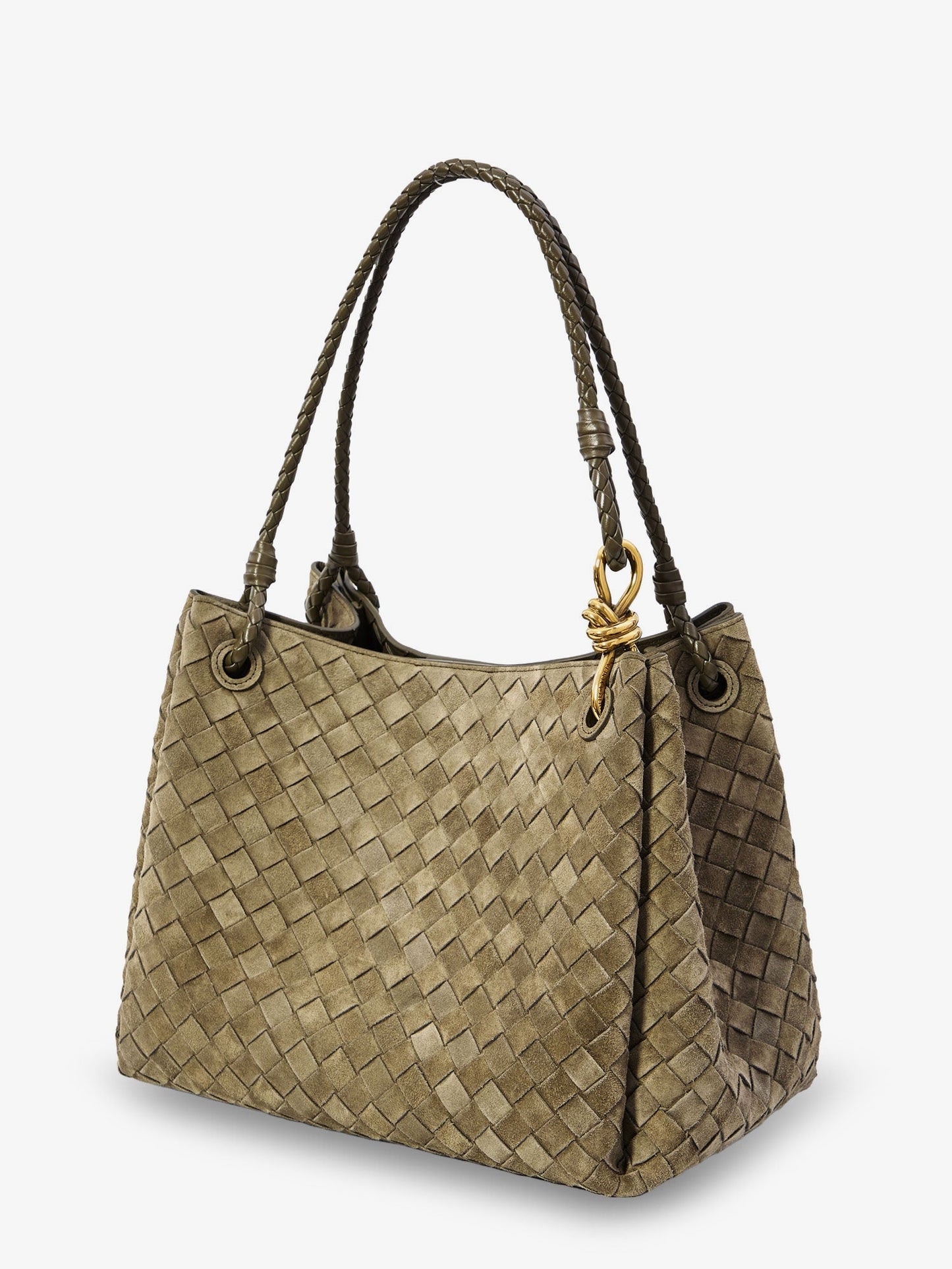 Bottega Veneta Women Parachute Large Suede Shoulder Bag