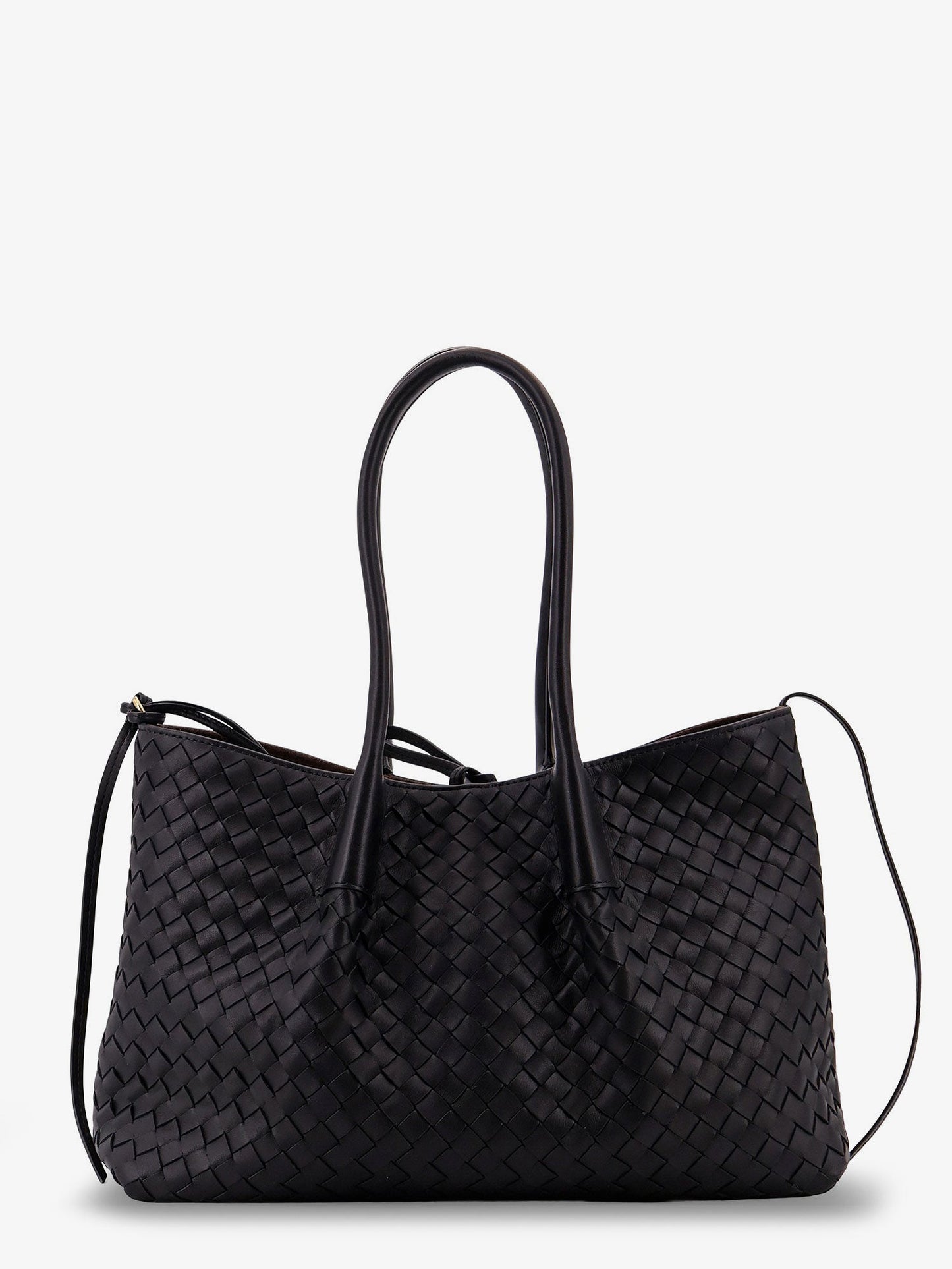 Bottega Veneta Women Pinacoteca Leather Handbag With Intrecciato Motif