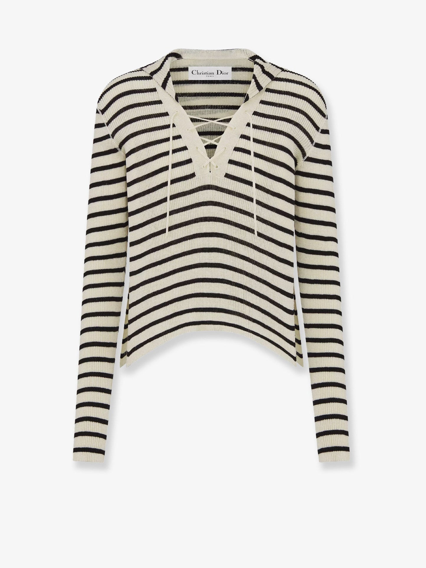 Dior Women Dioriviera Striped Linen And Silk Sweater