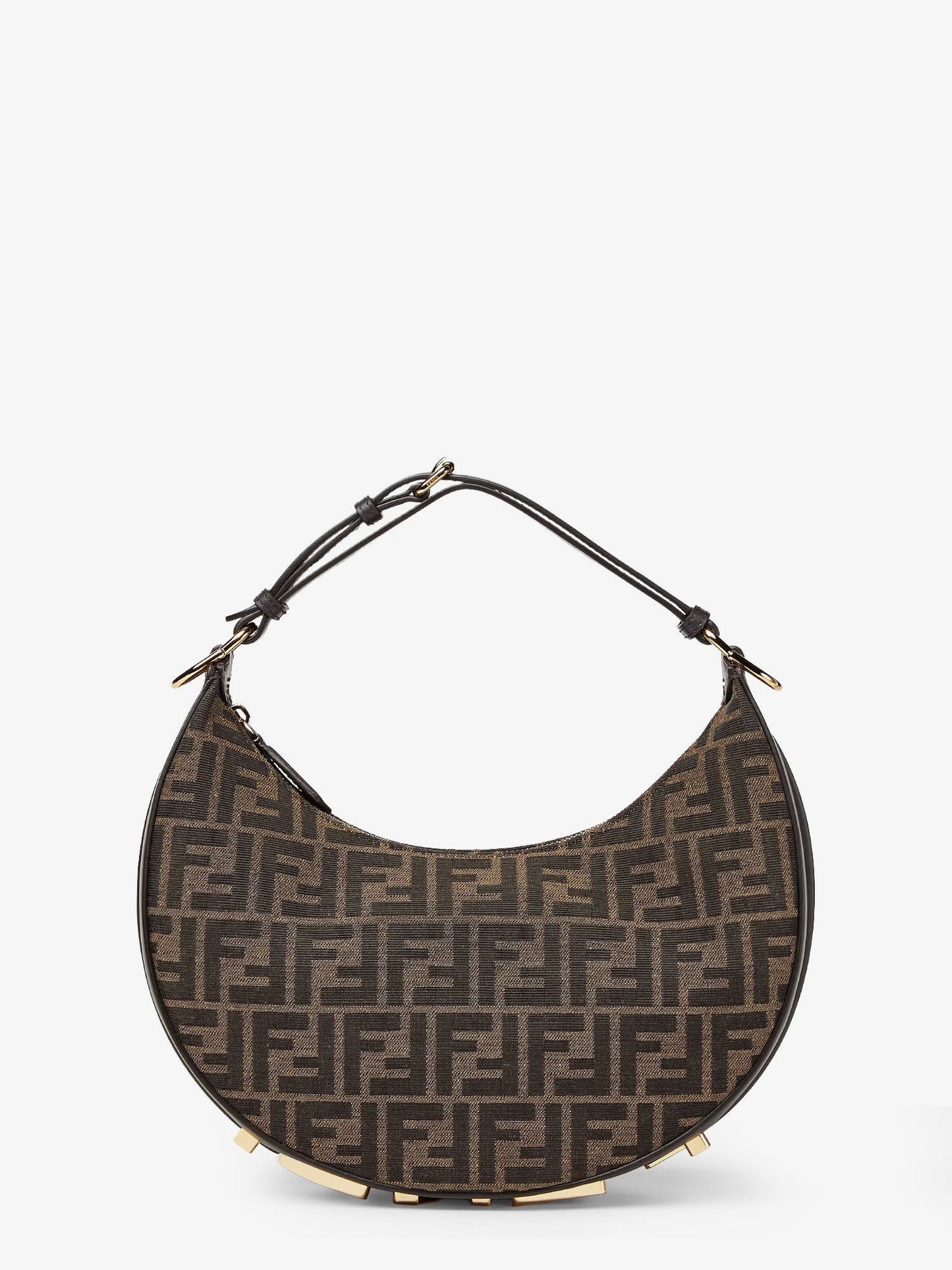 Fendi Women Fendigraphy Small Ff Jacquard Fabric Handbag