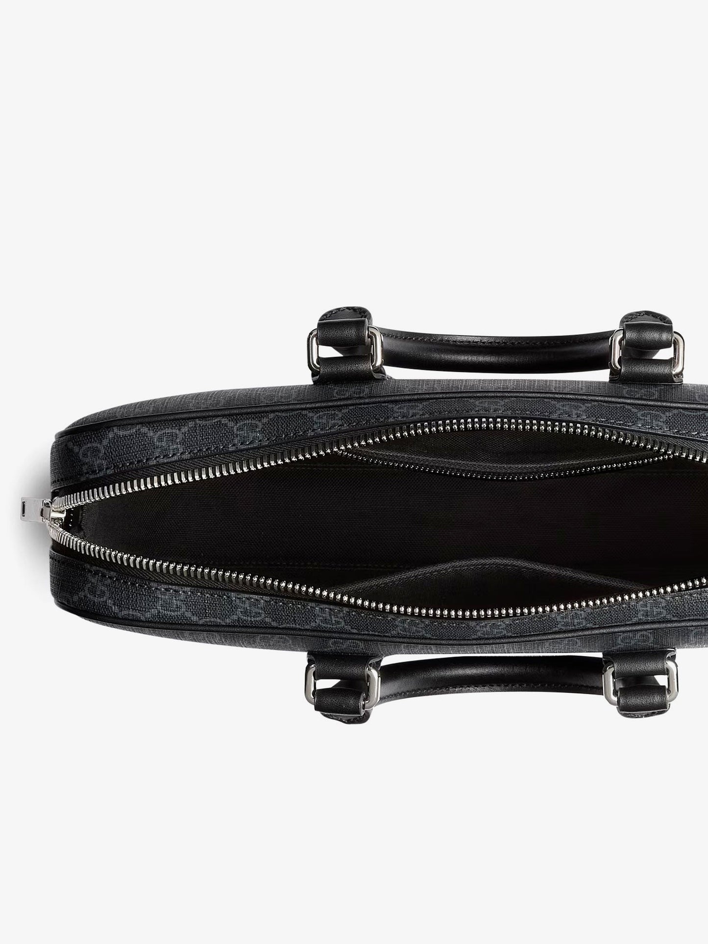 Gucci Men Gg Supreme Fabric And Leather Briefcase