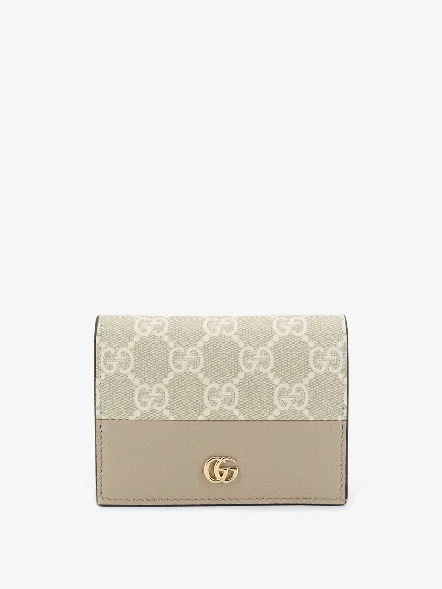 Gucci Women Gg Marmont Bicolor Leather Wallet