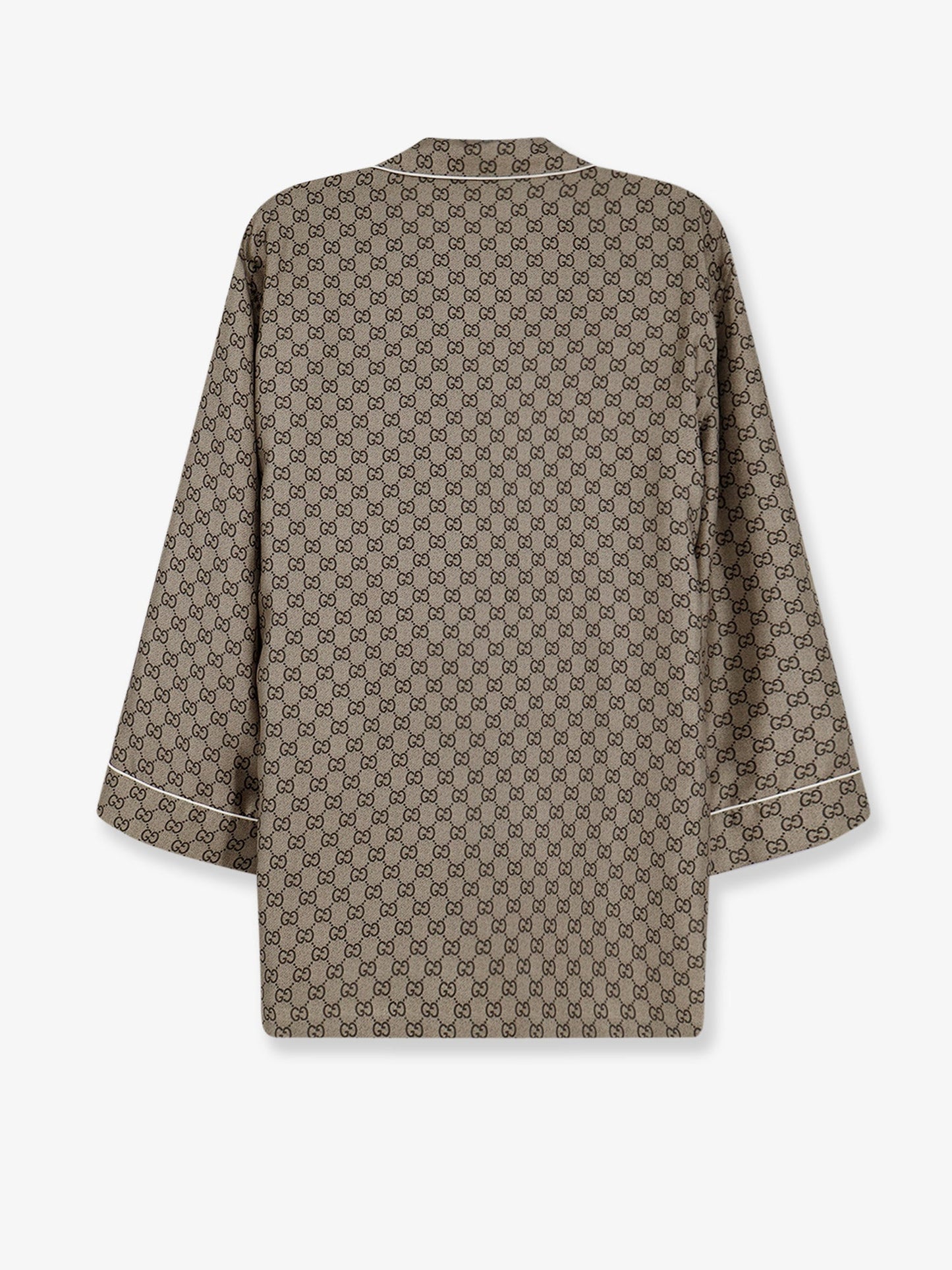 Gucci Women Silk Shirt With Gg Print