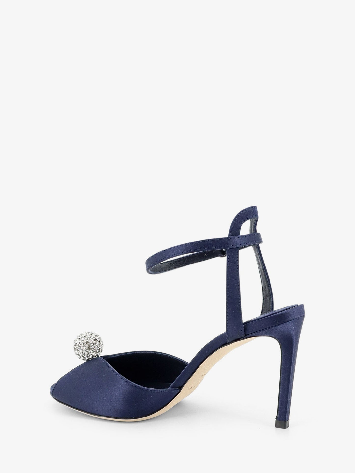 Jimmy Choo Women Sacora Satin Sandals With Crystal Detail