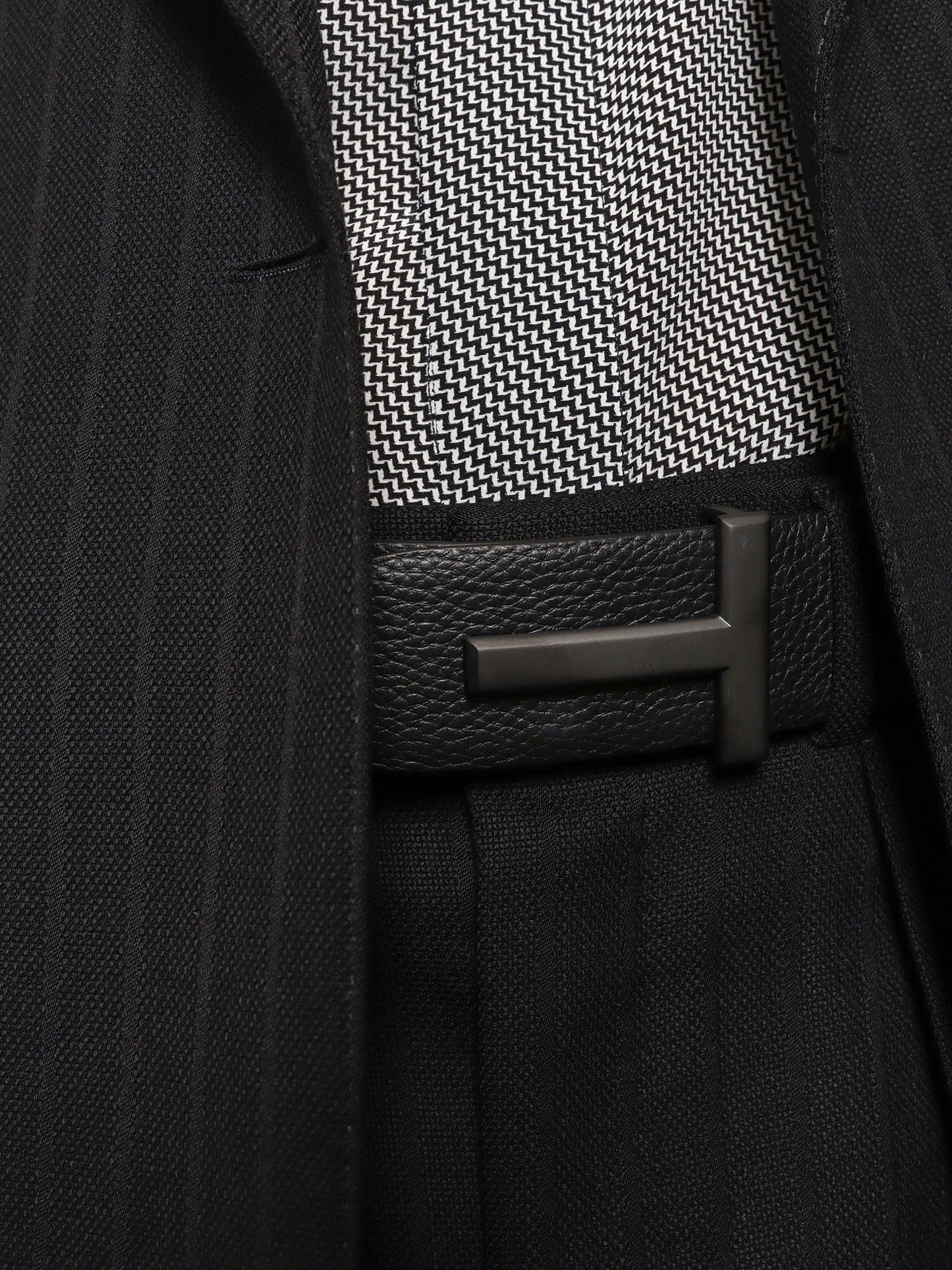 Tom Ford Men Hammered Leather Belt
