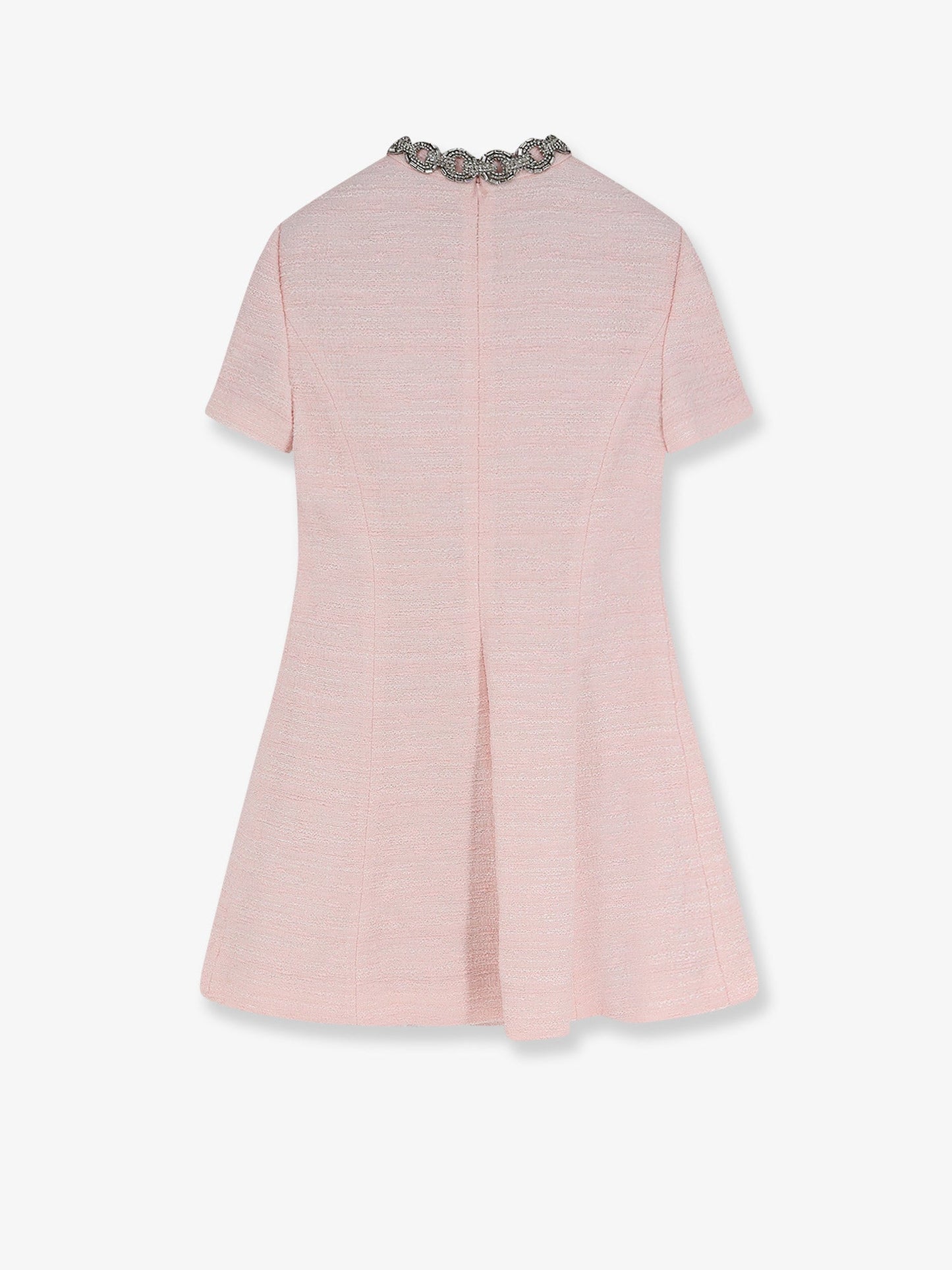 Valentino Women Embroidered Crinkle Cotton Tweed Mini Dress