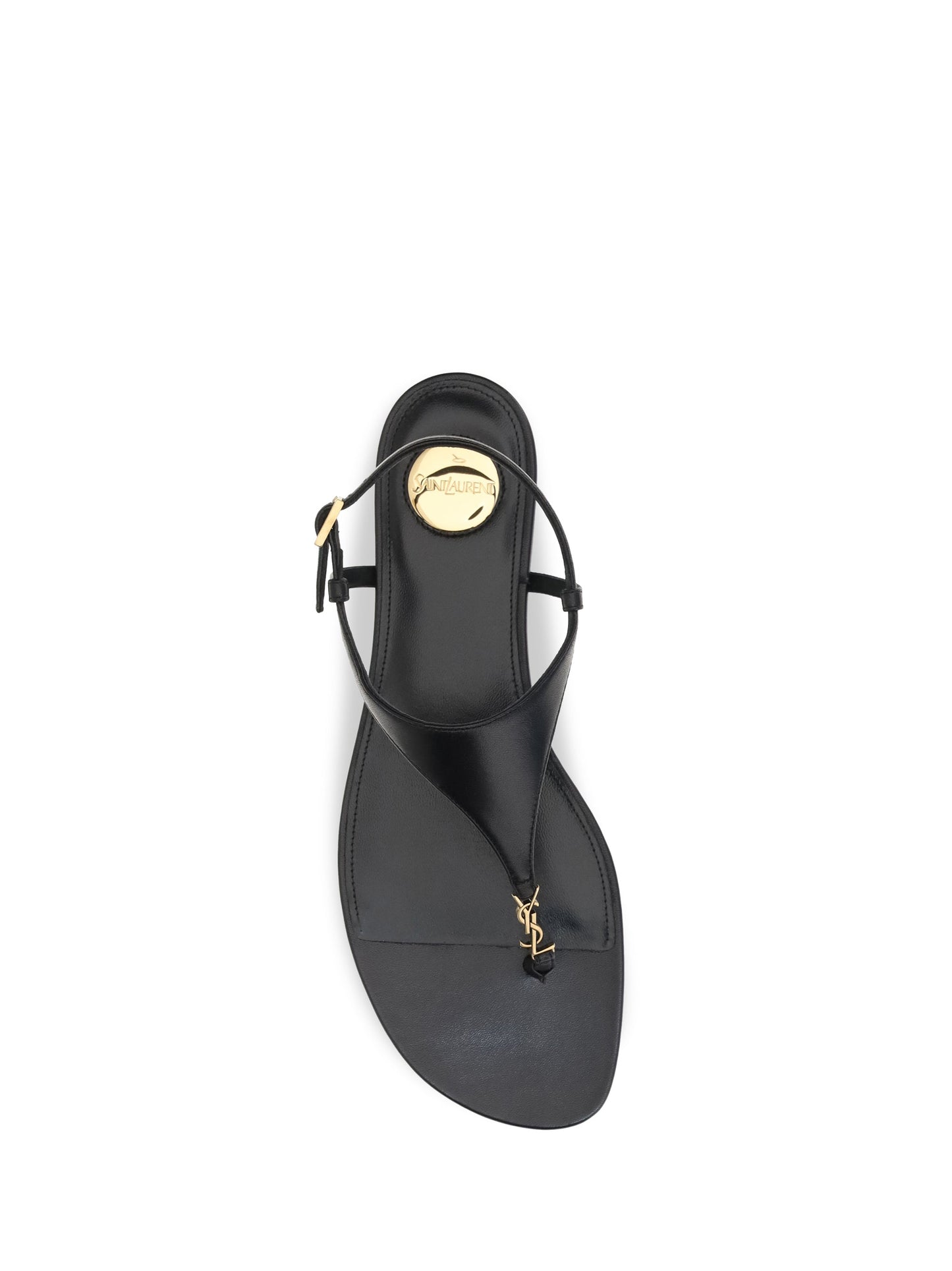 Saint Laurent Women Cassandre Leather Sandals
