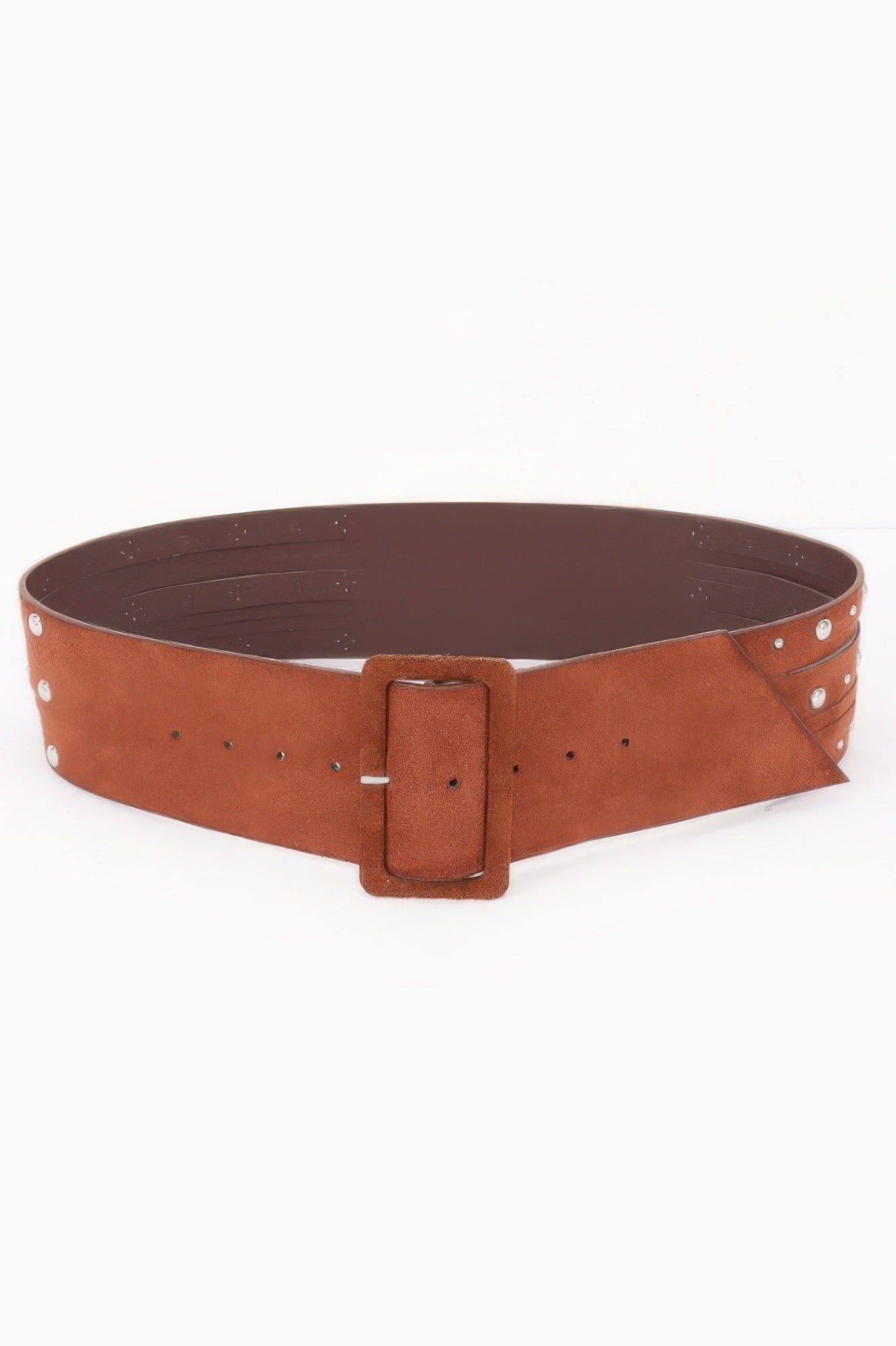 Rocker Style Wide Studded Waist Belt