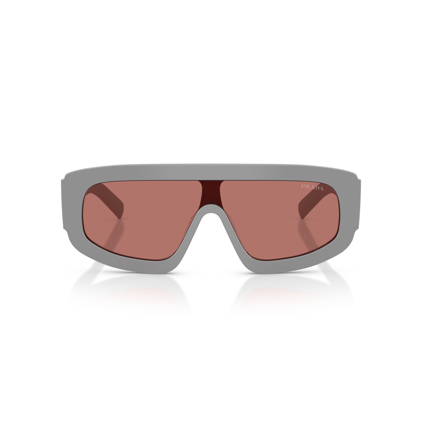 Oversized Rectangular Frame Sunglasses With Triangular Logo Detail