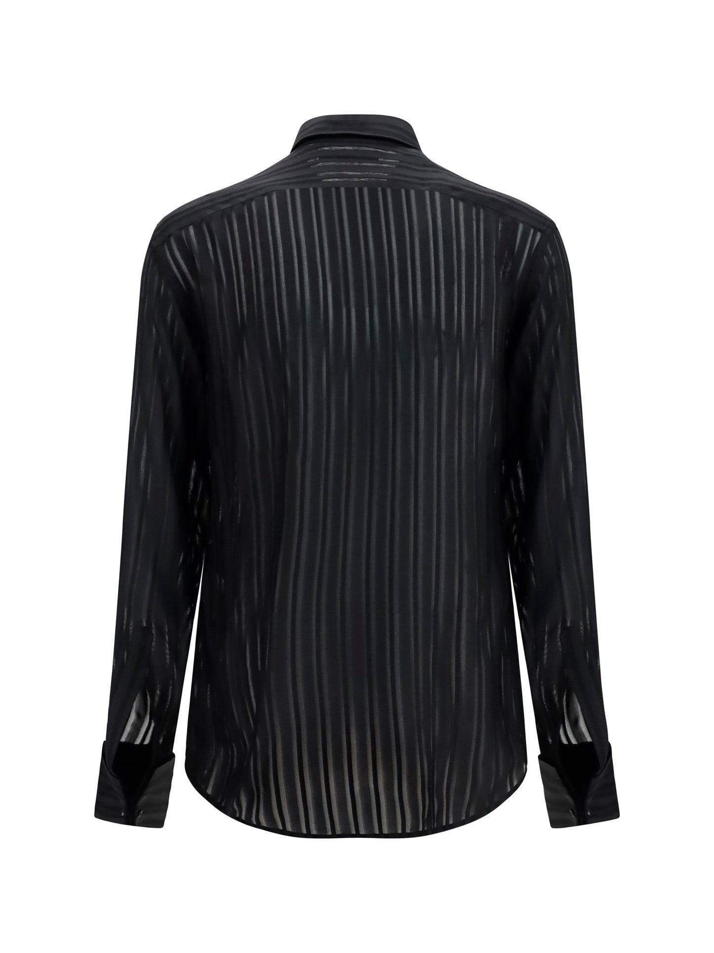 Gucci Men Striped Silk Gauze Shirt