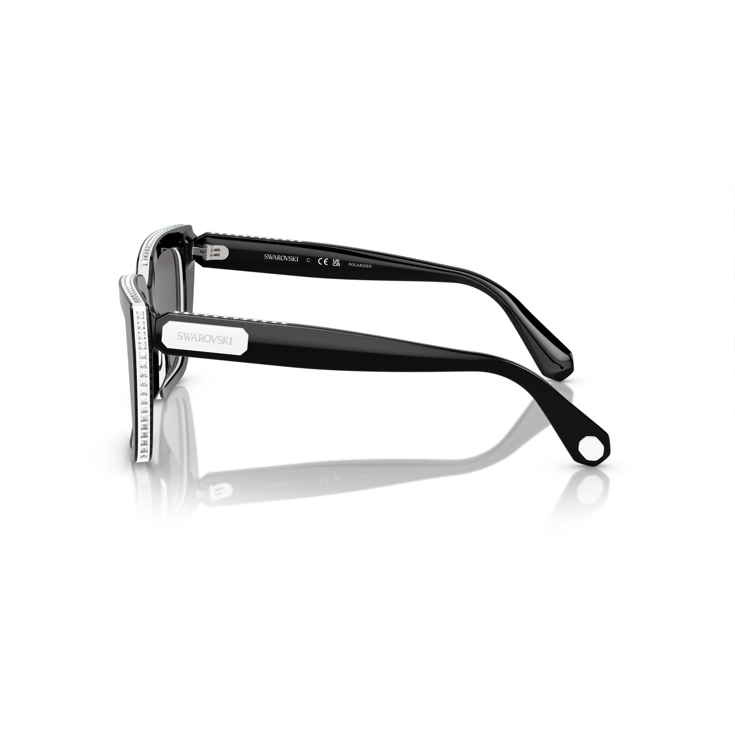0Sk6013 Oversized Square Frame Sunglasses with Crystal Accents
