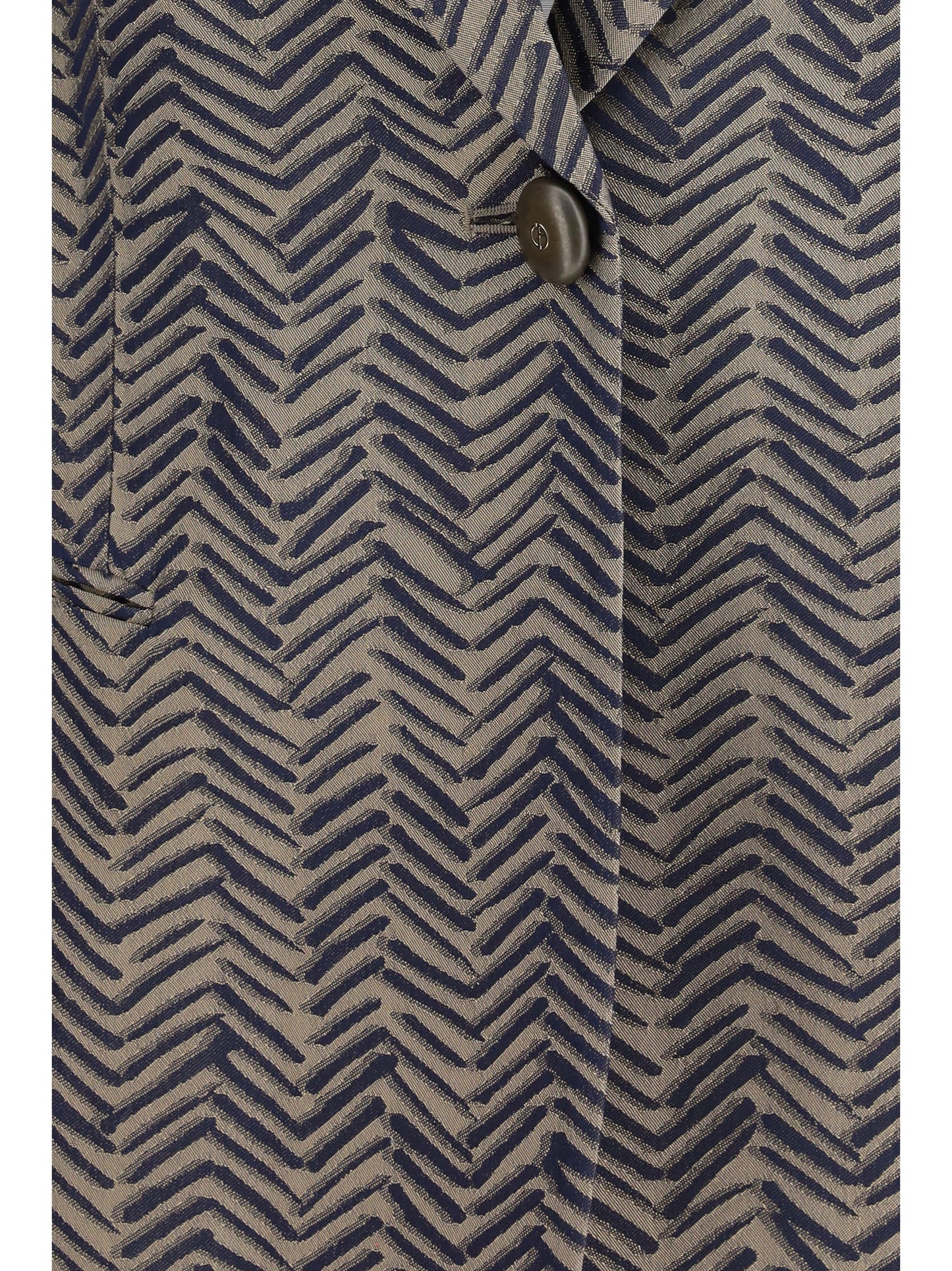 Giorgio Armani Women Single-Breasted Jacket Cchevron Jacquard Viscose