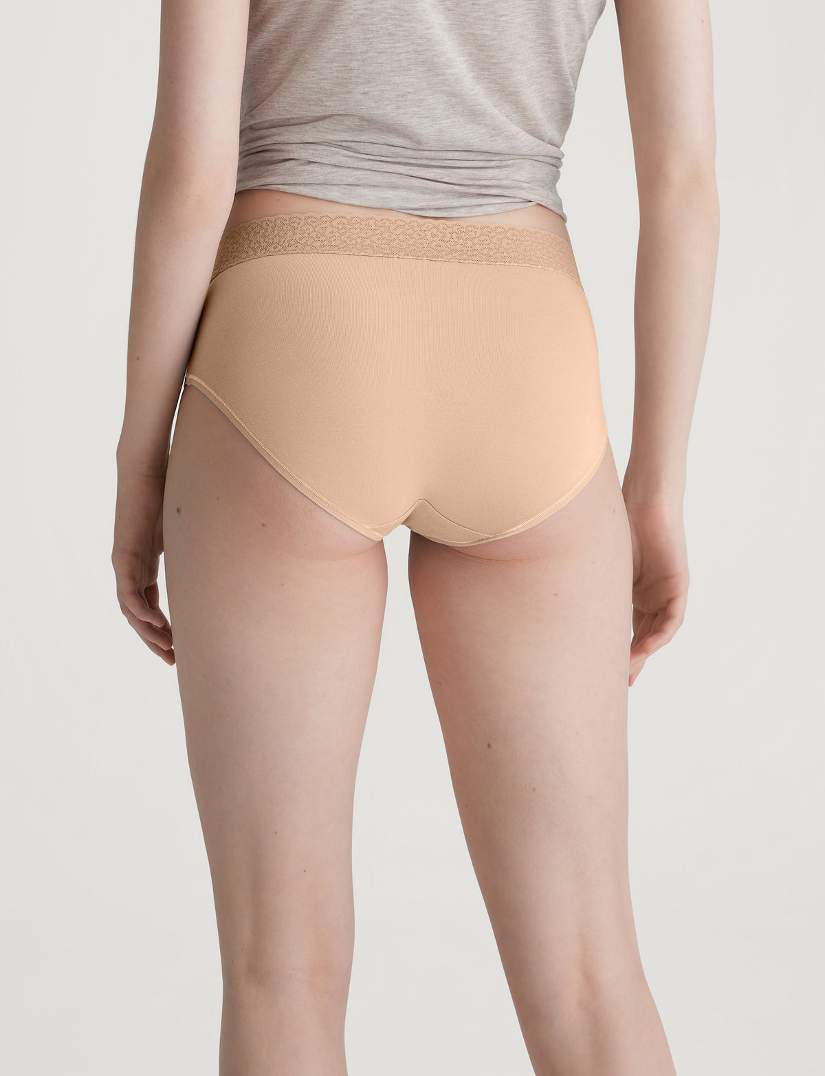 Women's Second Skin High Rise Brief, Lace Waist
