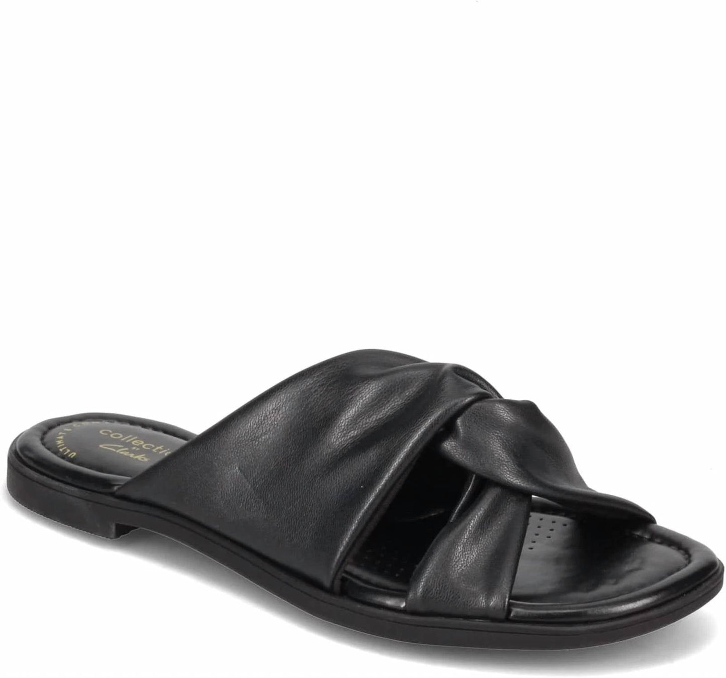 Women's Reyna Twist Flat Sandal In Black Synthetic