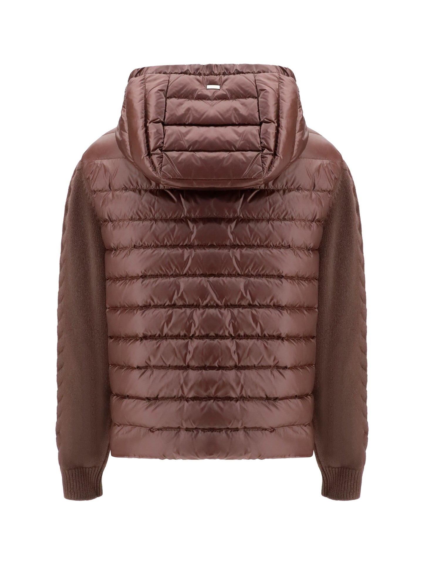 Herno Women Down Jacket With Wool Sleeves