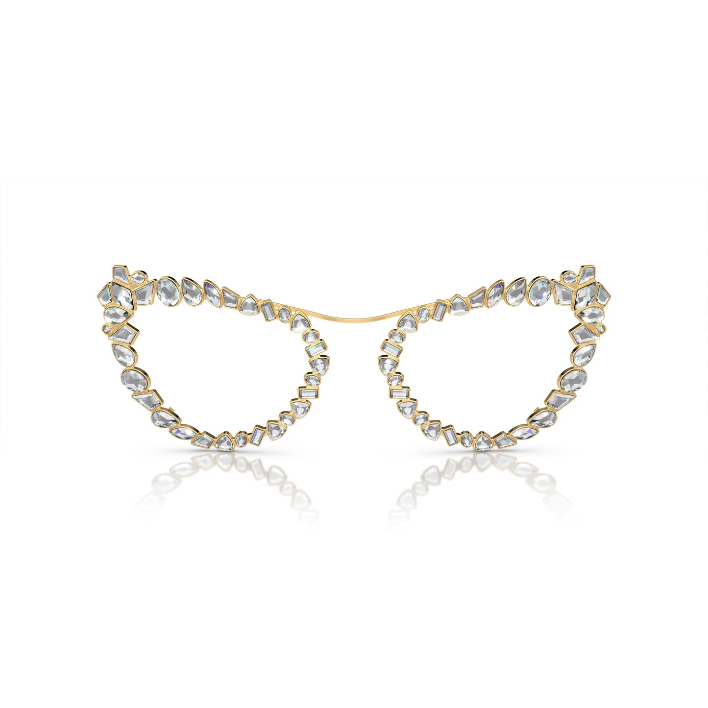 Cat-Eye Sunglasses With Crystal Embellishments
