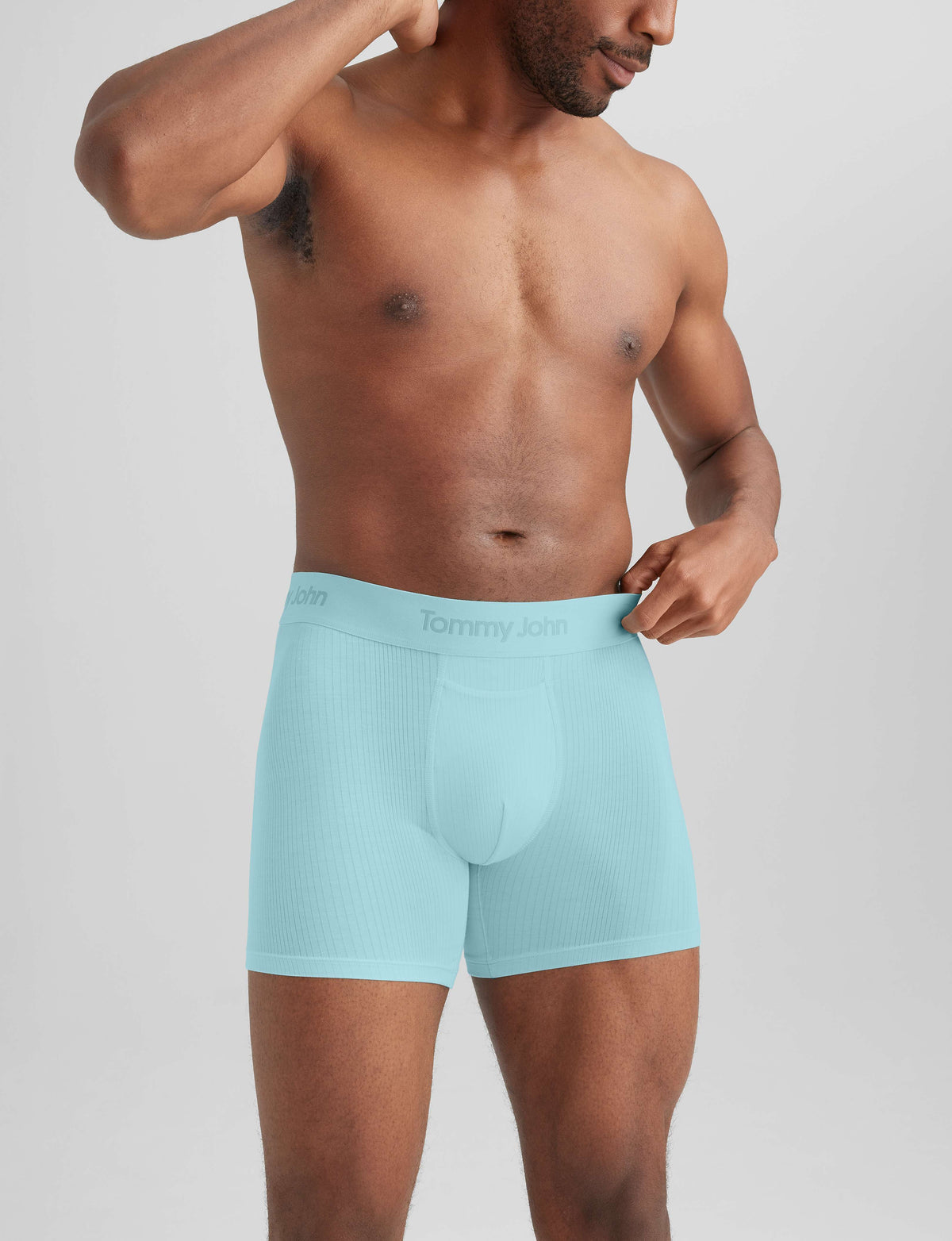Men's Second Skin Luxe Rib Trunk 4" Boxer Brief