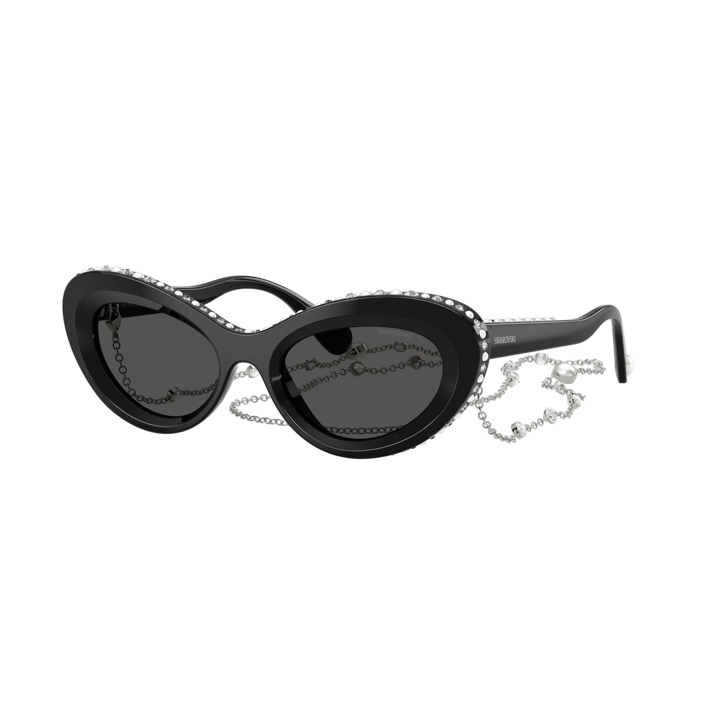 0Sk6061U Cat-Eye Sunglasses with Crystals