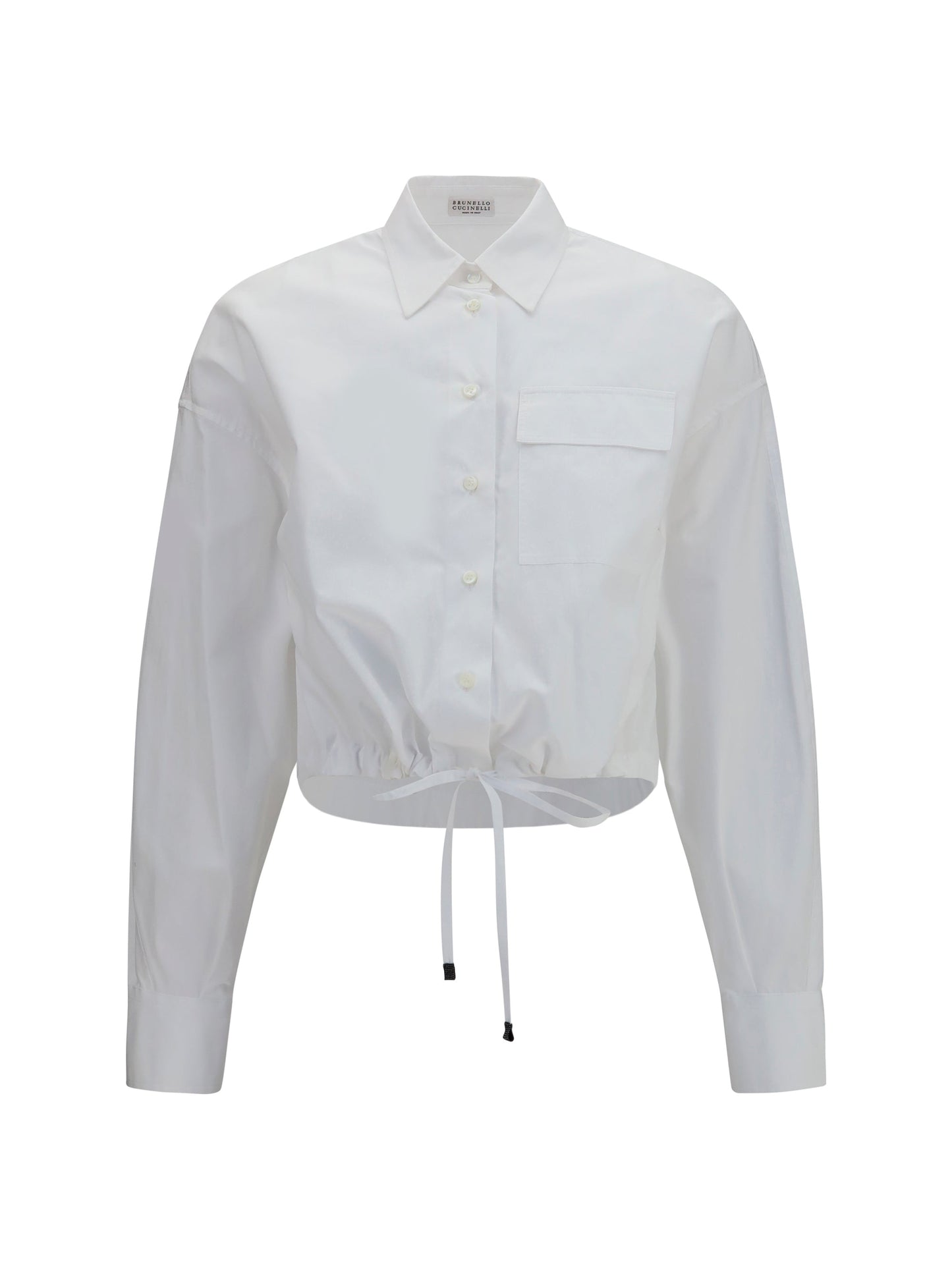 Brunello Cucinelli Women Cotton Shirt With Drawstring Waist
