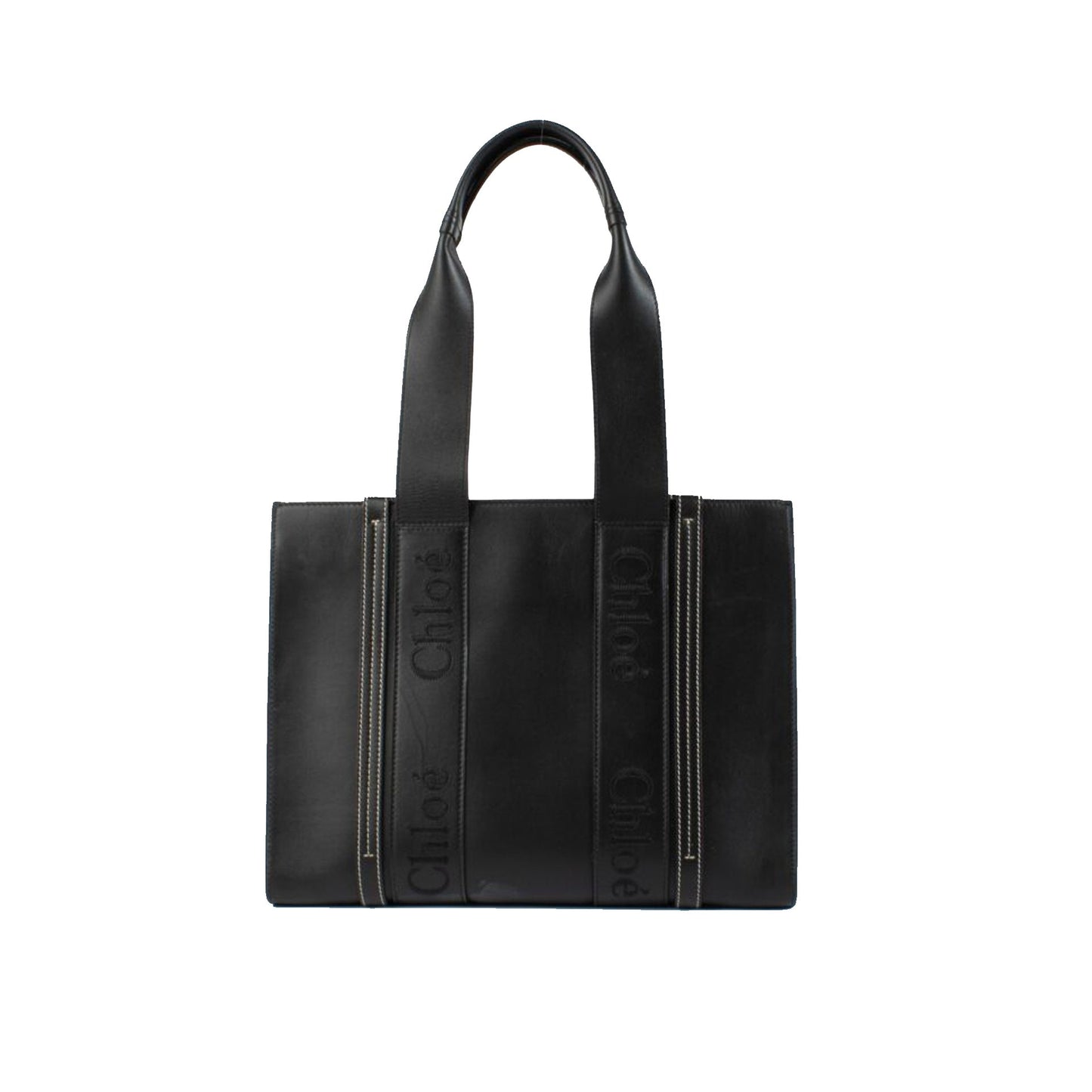 Chloe Woody Medium Leather Tote Bag Women