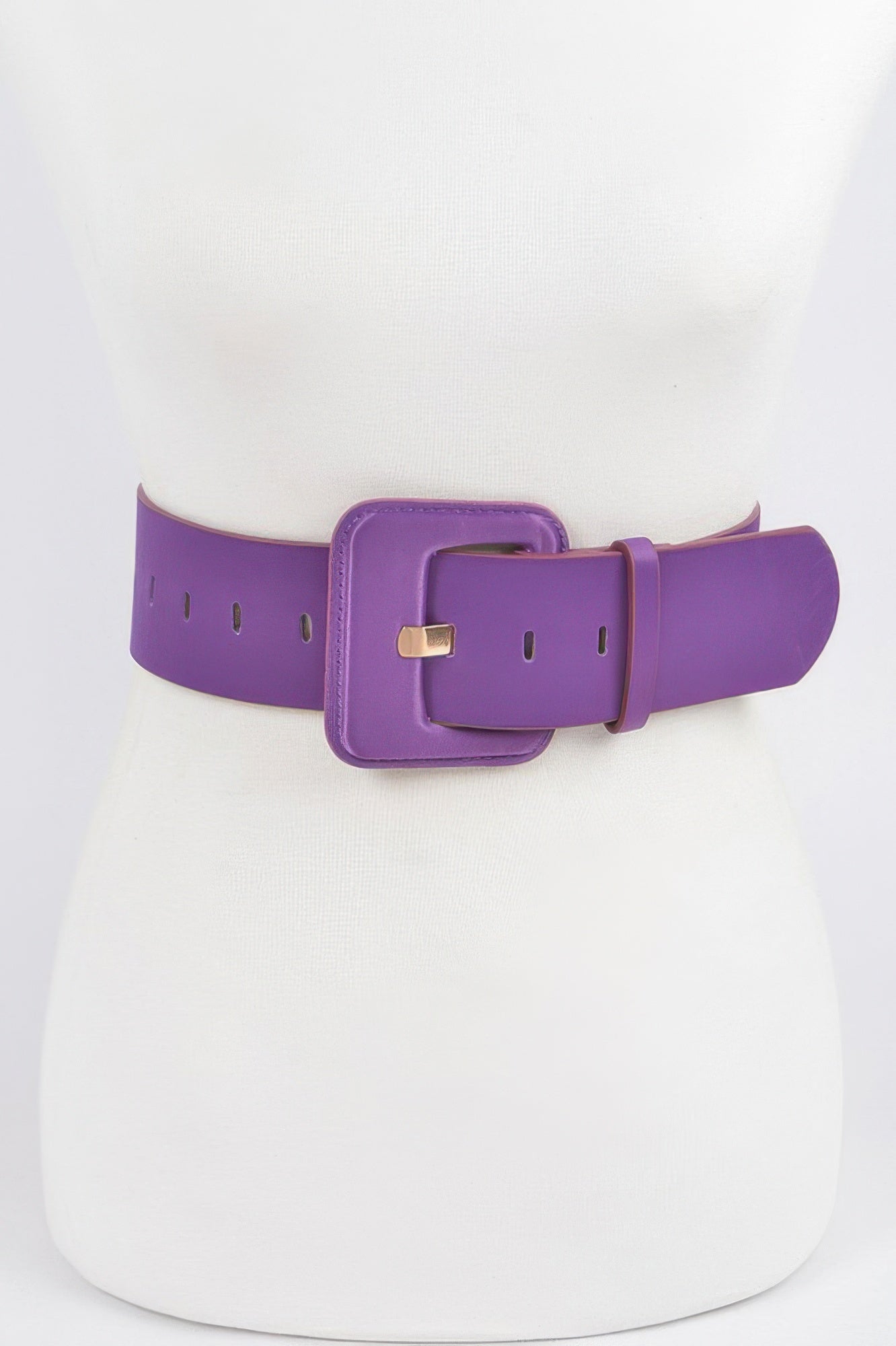 Micro Suede Wide Buckle Belt