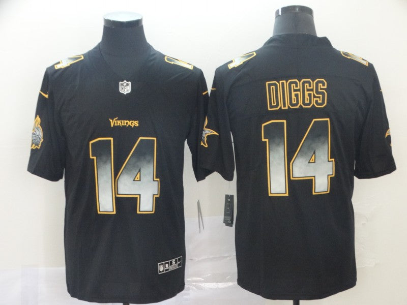 Men's Minnesota Vikings Stefon Diggs #14 Black Authentic Game jersey