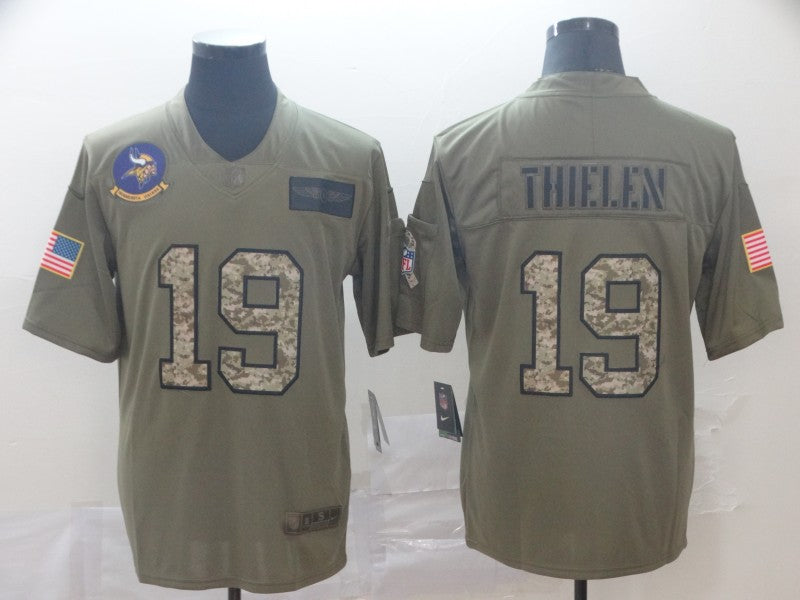 Men's Minnesota Vikings Adam Thielen #19 Brown Authentic Game jersey