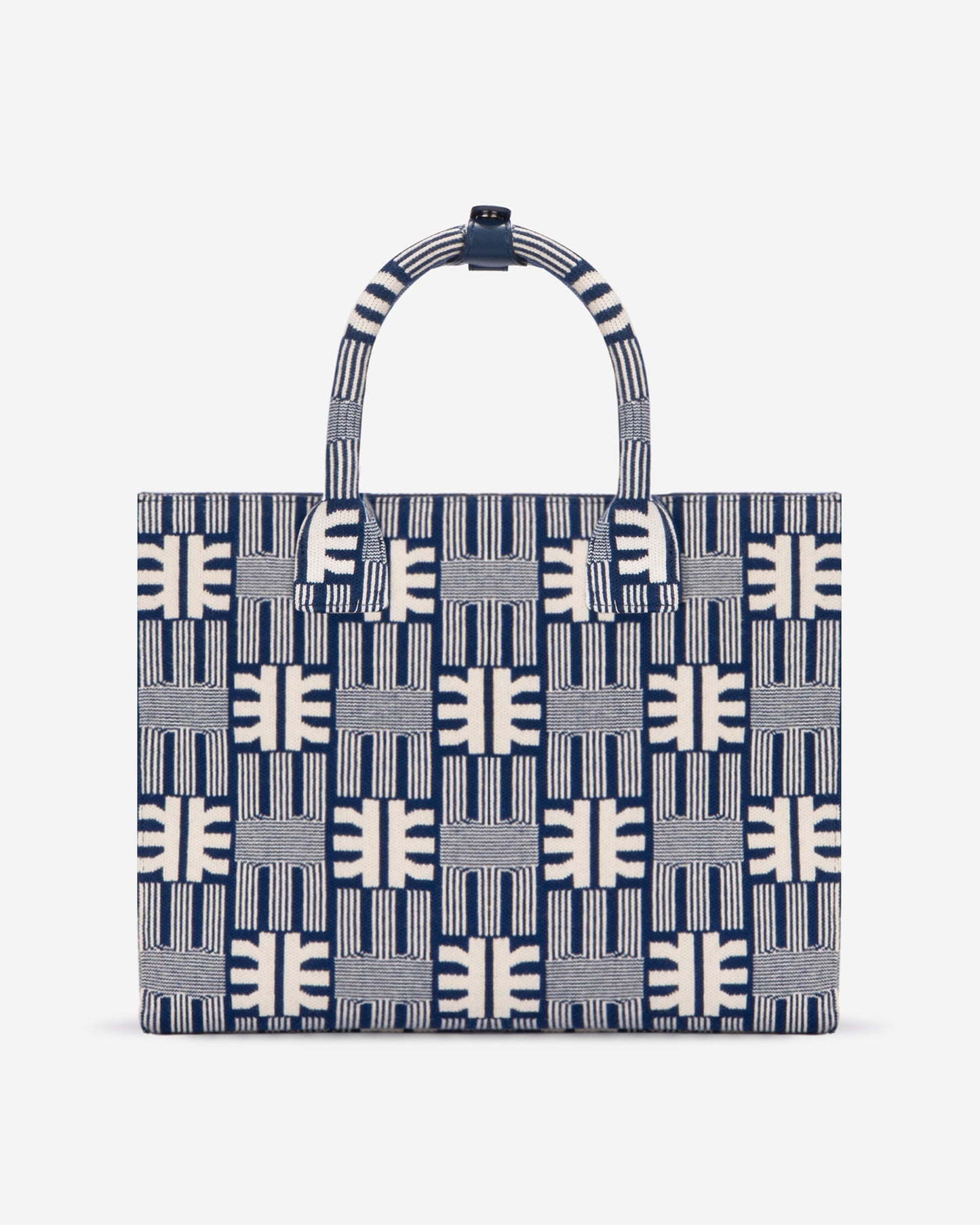 FEI Jacquard Knit Medium Tote Bag - Navy