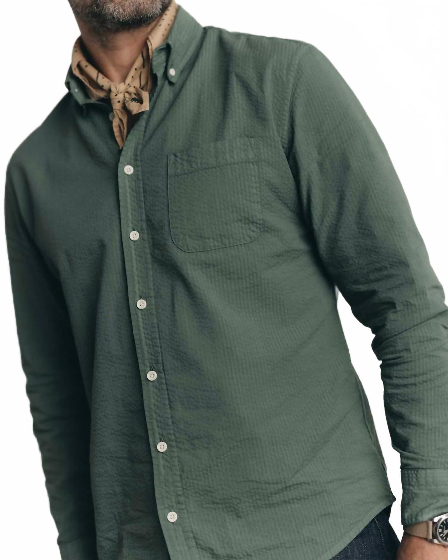 The Jack Shirt In Deep Sea Seersucker