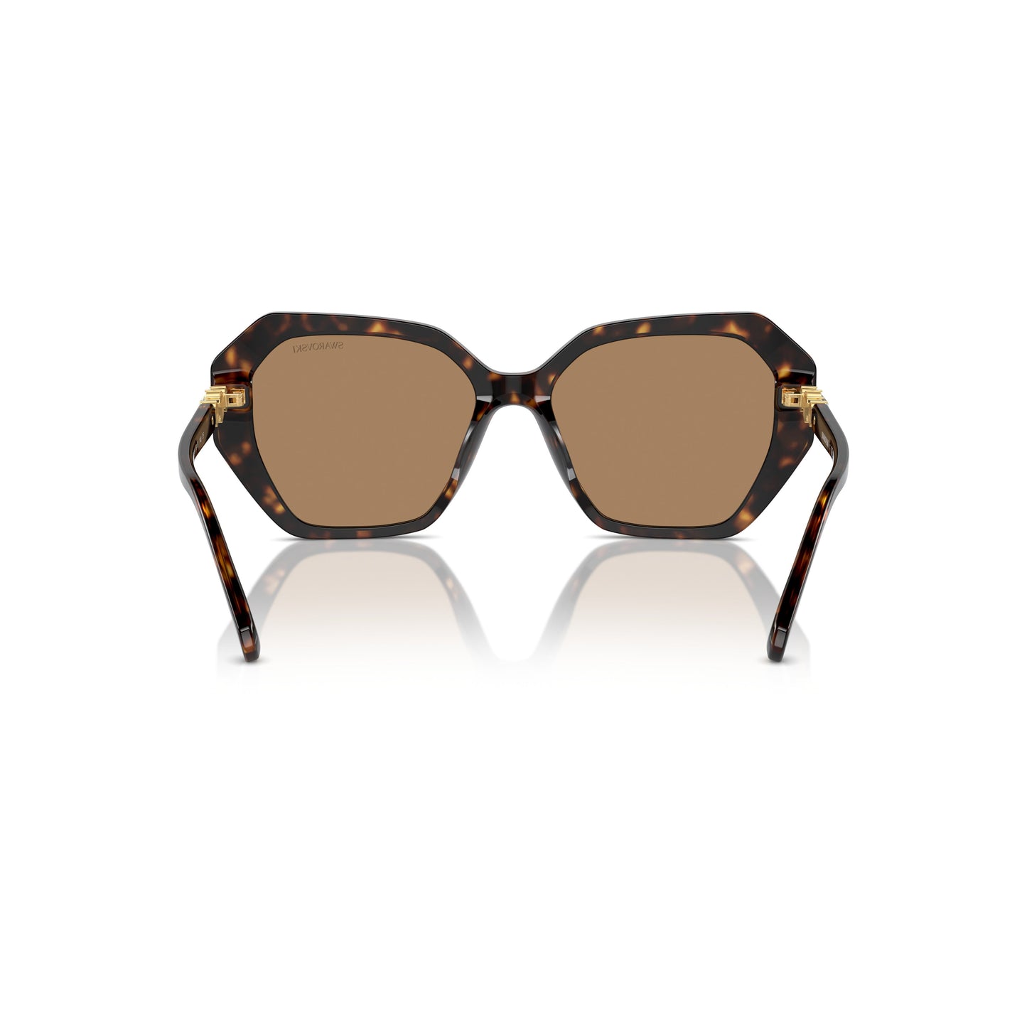 0Sk6017 Oversized Geometric Tortoiseshell Sunglasses with Crystal Accents