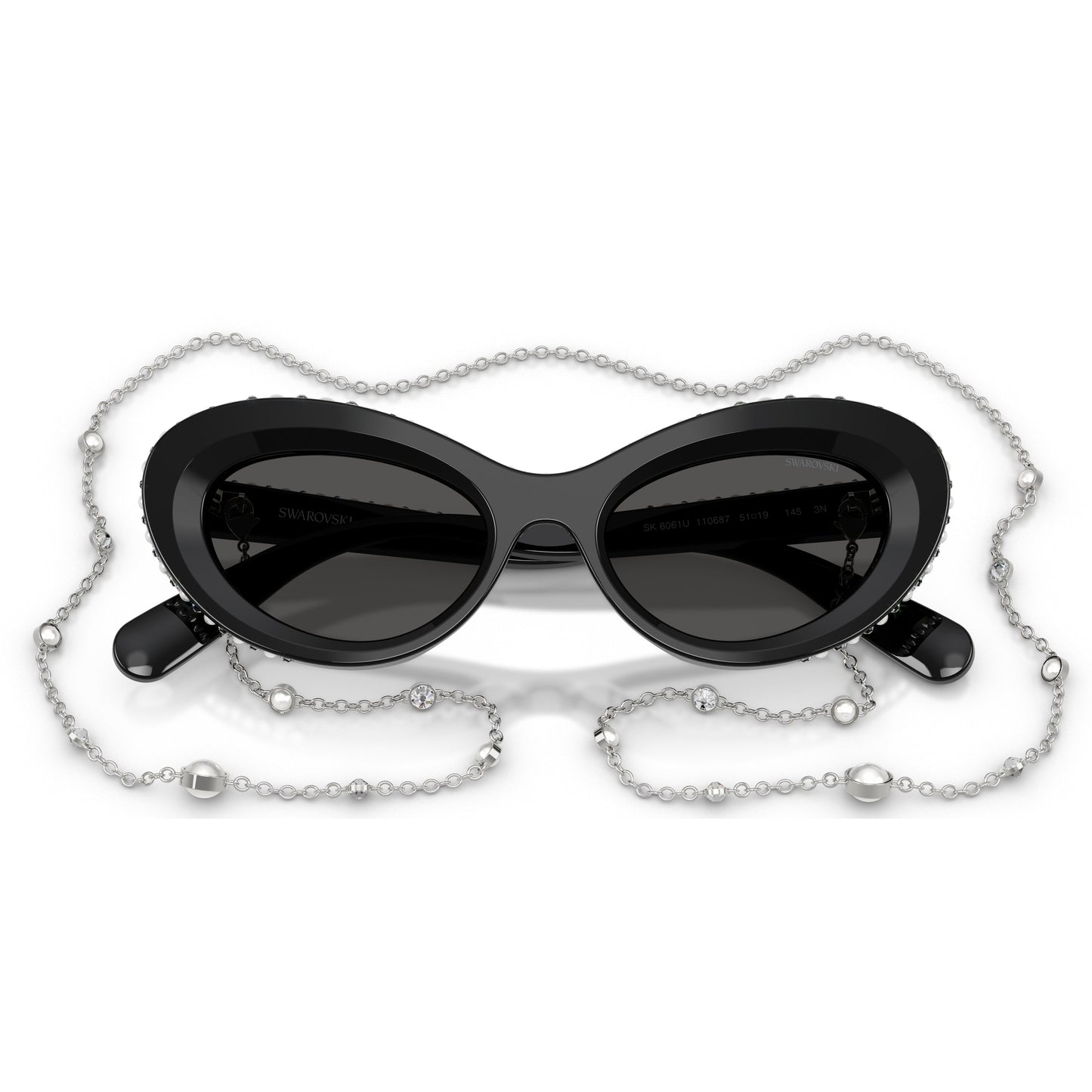 0Sk6061U Cat-Eye Sunglasses with Crystals