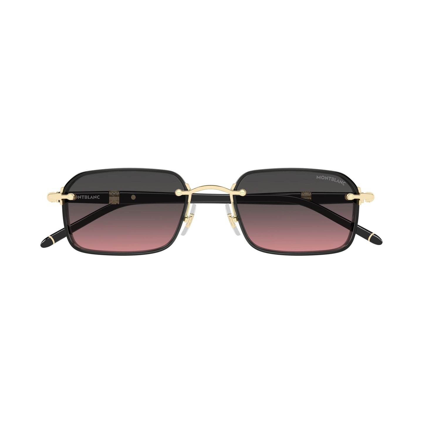 Gradient Lens Sunglasses With Gold-Toned Accents