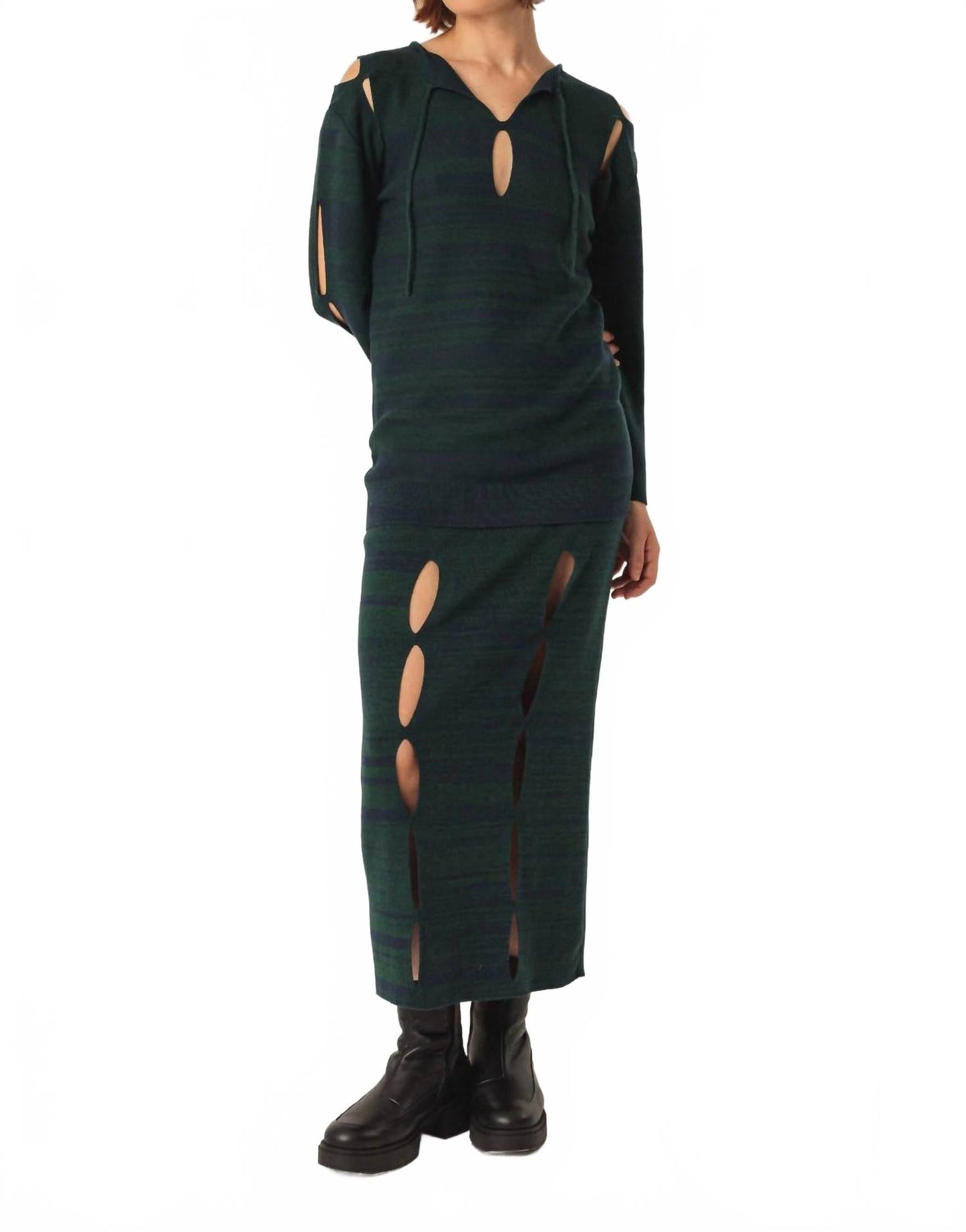 Ibana Gots Midi Skirt In Navy