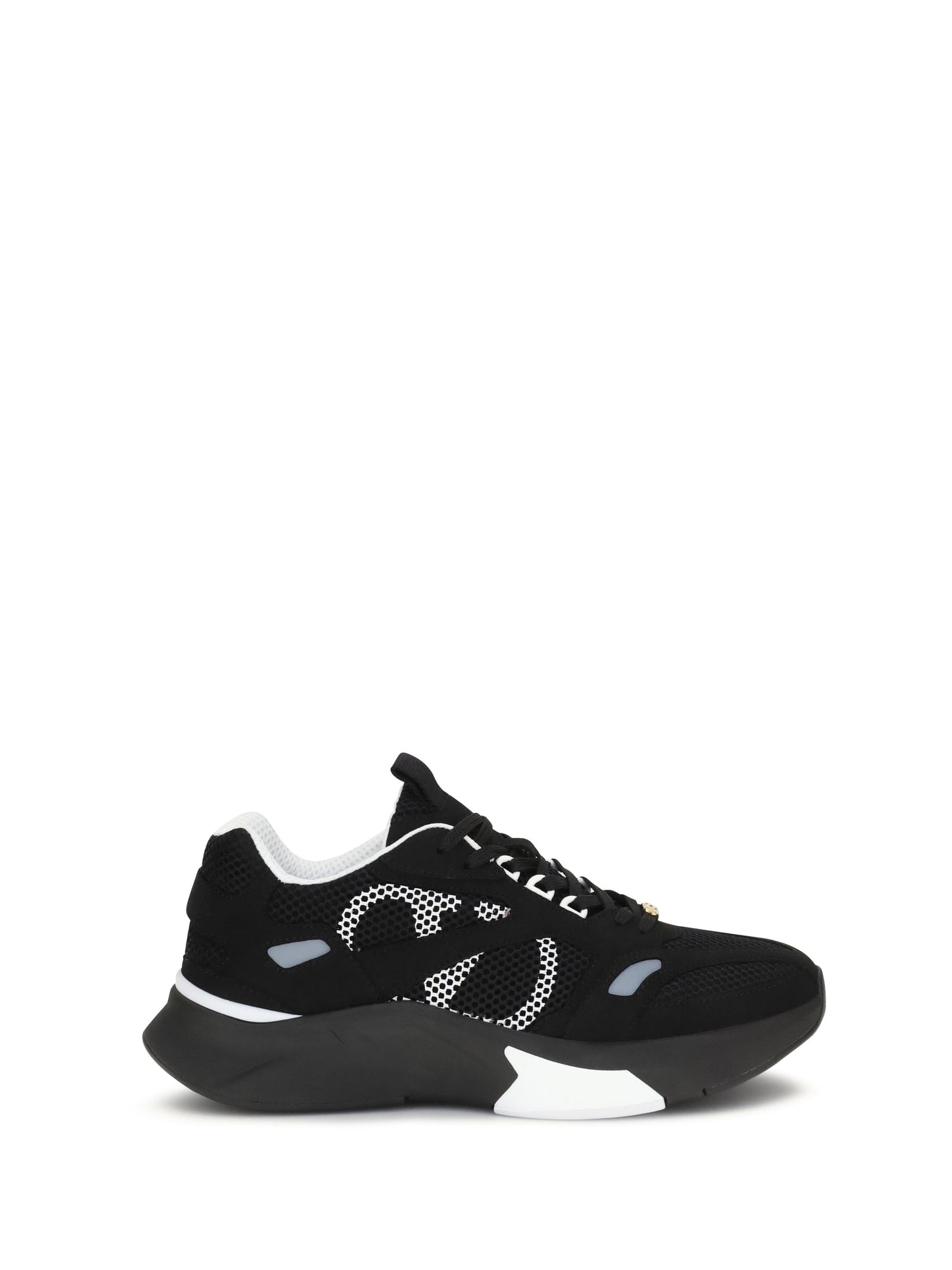 Valentino Garavani Men Demivee Mesh And Suede Sneakers
