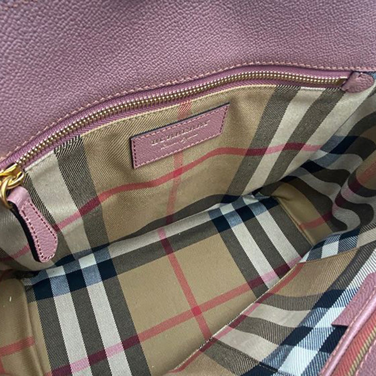 Leather Grainy Buckle Two-way Bag