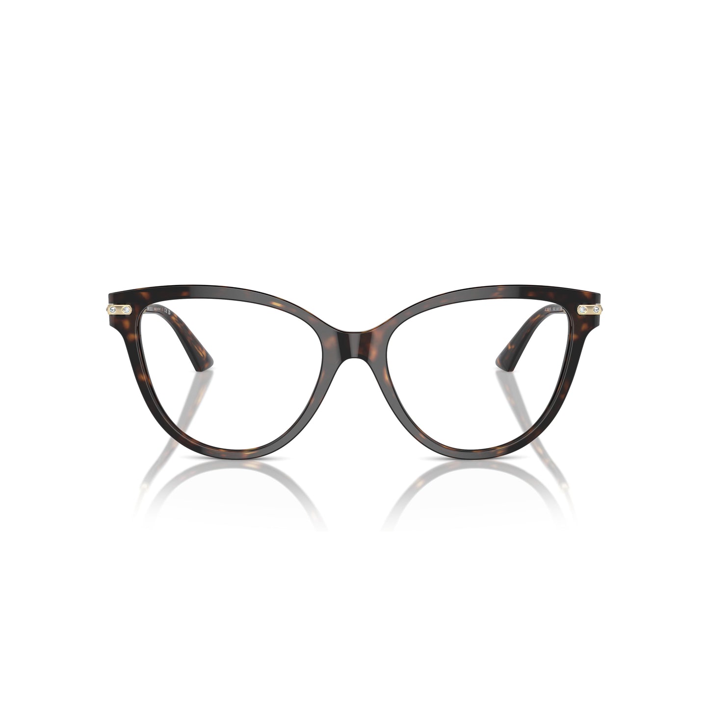 0Jc3001B Cat-Eye Acetate Eyeglasses with Metallic Gold Temples