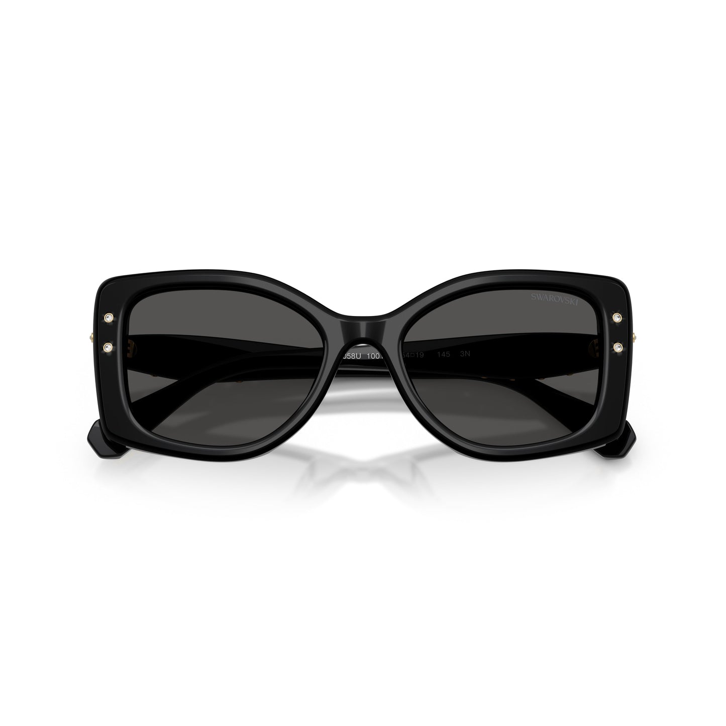 0Sk6058U Oversized Square Frame Sunglasses with Crystal Embellishments