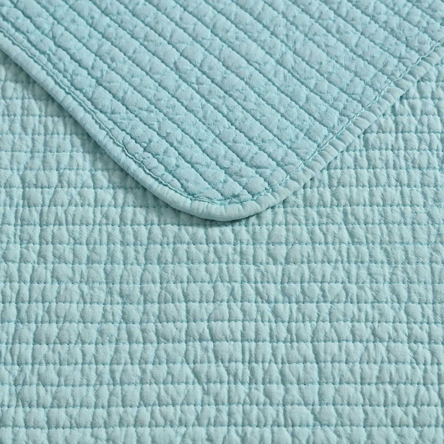 Nautica Seashore Stitch Green King Quilt Set