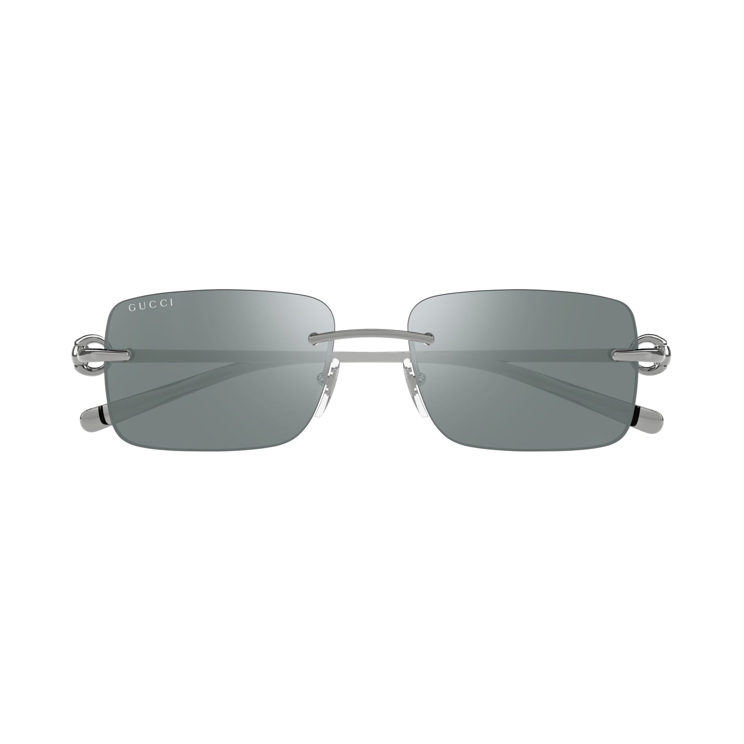 Gg1703S Rimless Sunglasses with Rectangular Grey Lenses