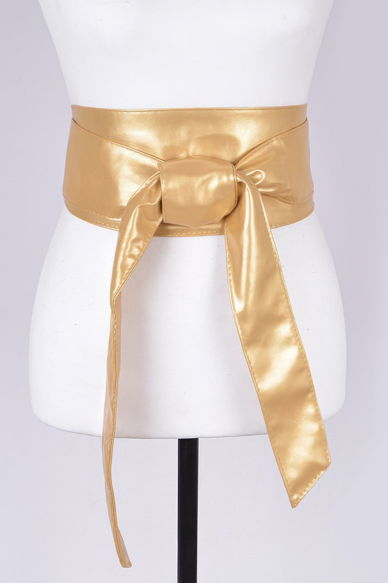 Faux Leather Tie Up Belt