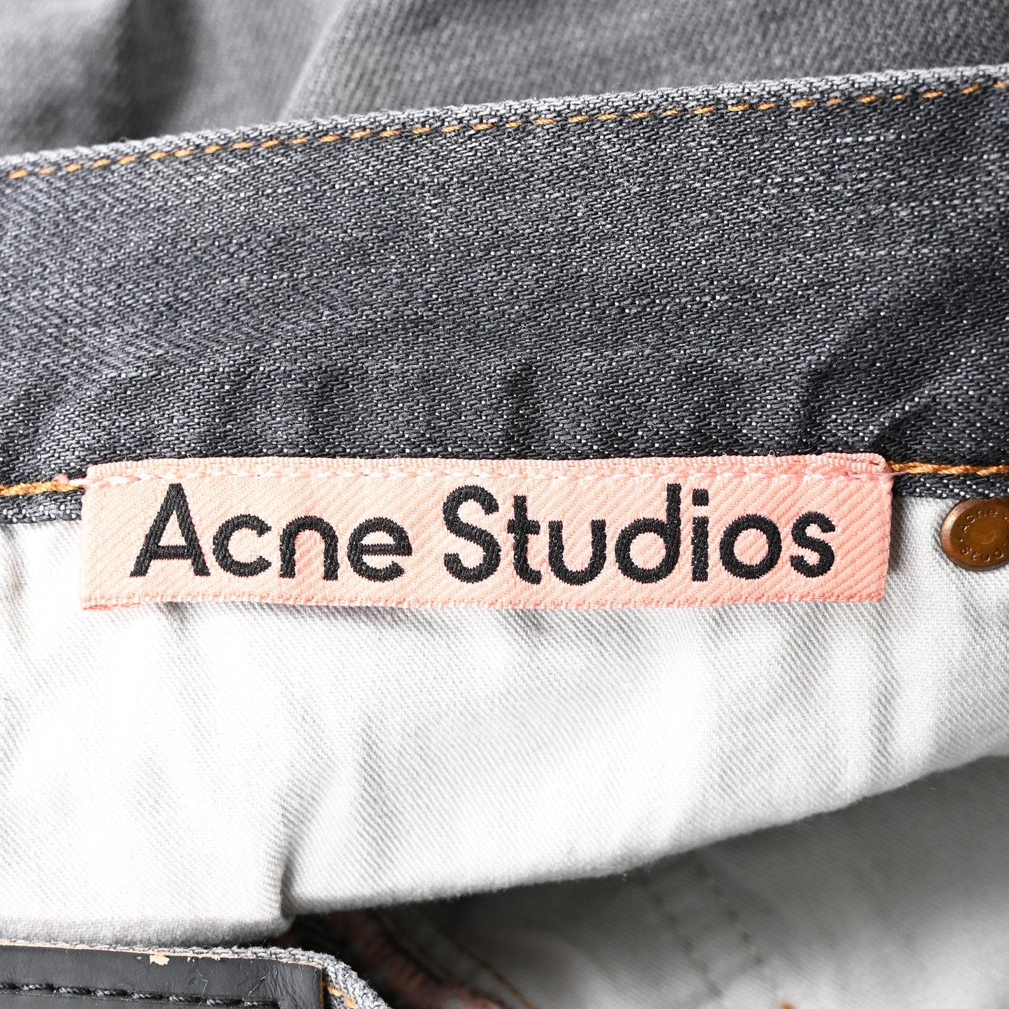 Acne Studios Distressed Faded Jorts in Black Cotton