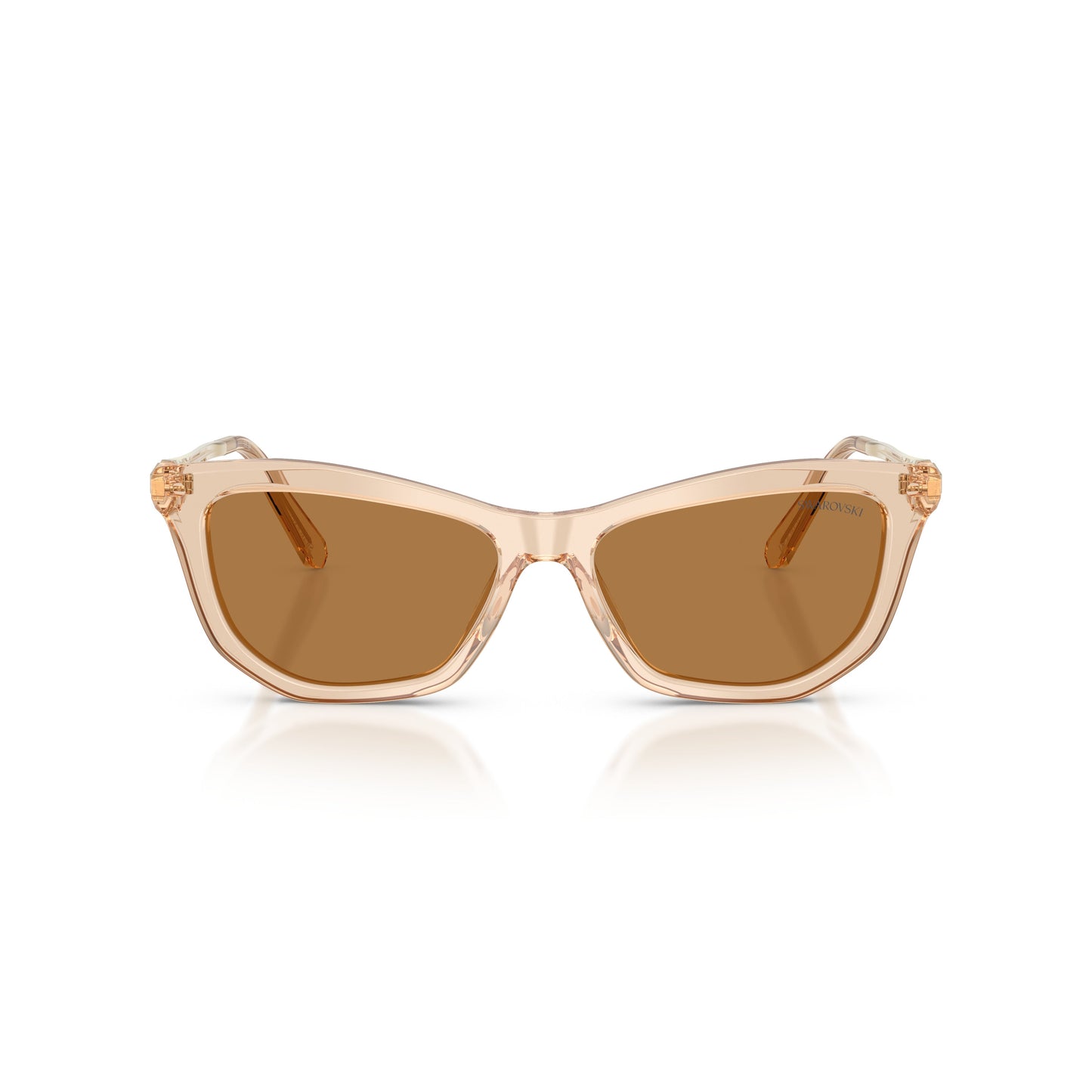 0Sk6057 Translucent Acetate Sunglasses with Angular Frame