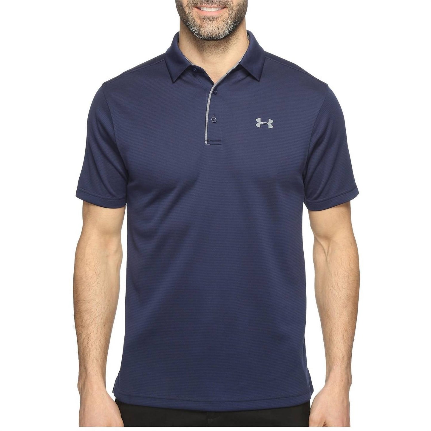 Tech Button Up Placket Polo In Midnight Navy