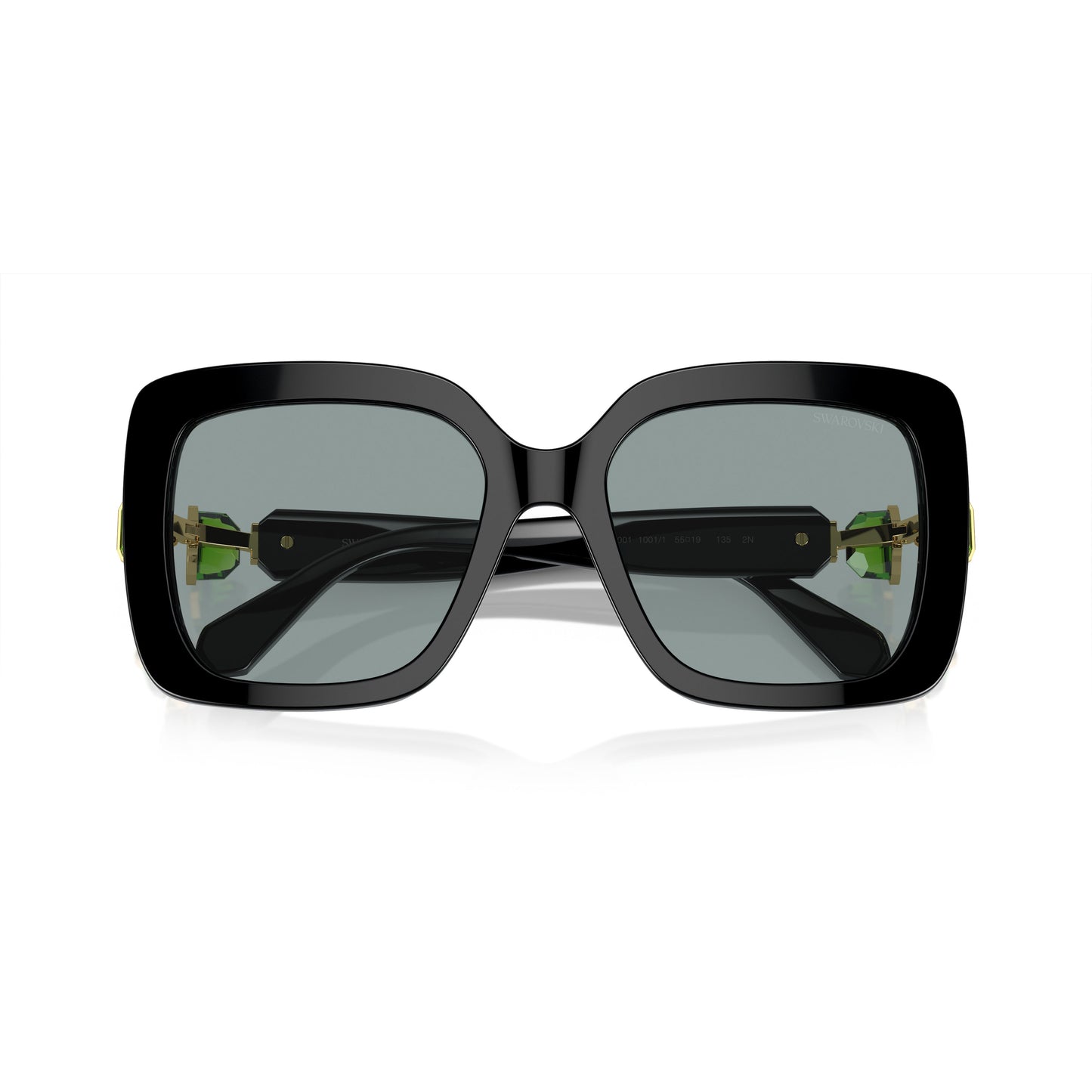 0Sk6001 Oversized Square Sunglasses with Crystal-Embellished Temples