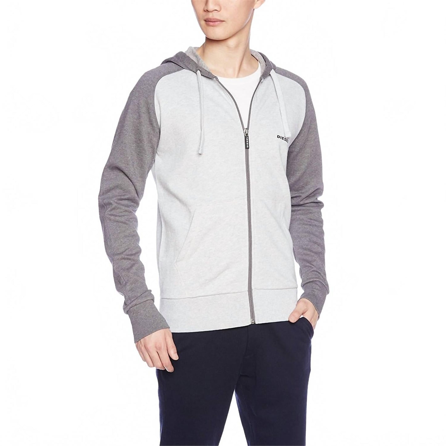 Umlt Brainz Full Zip Hoodie In Light Grey
