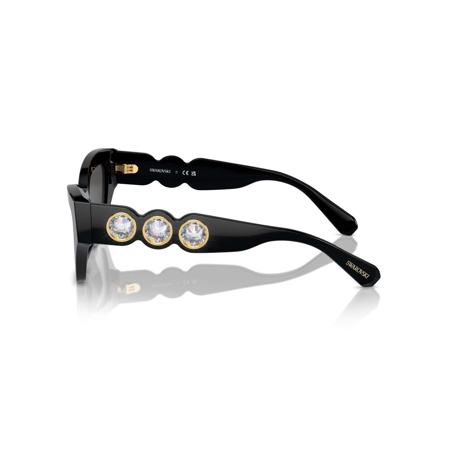 0Sk6021 Cat-Eye Sunglasses with Crystal Embellishments