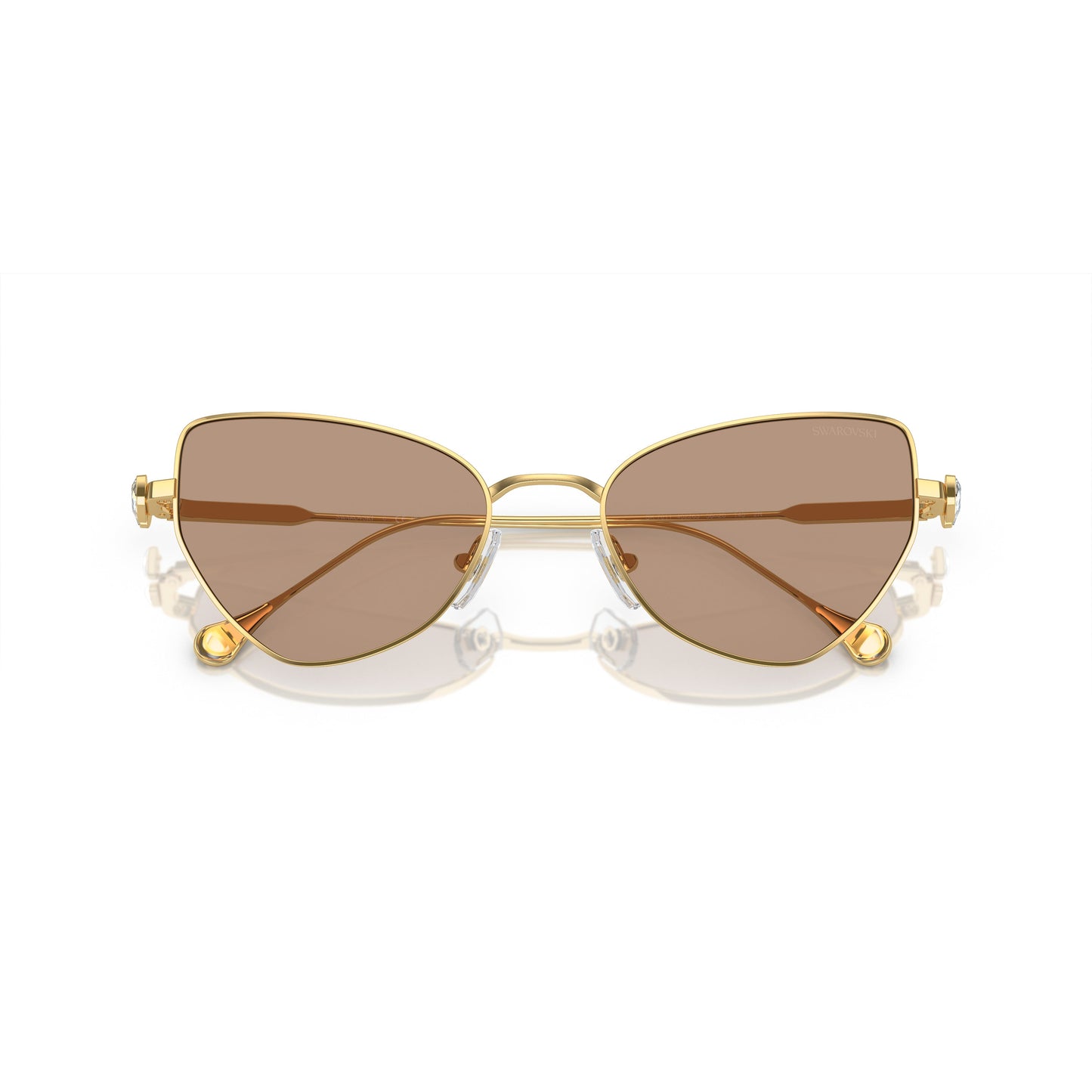 Cat-Eye Sunglasses With Crystal Embellishments